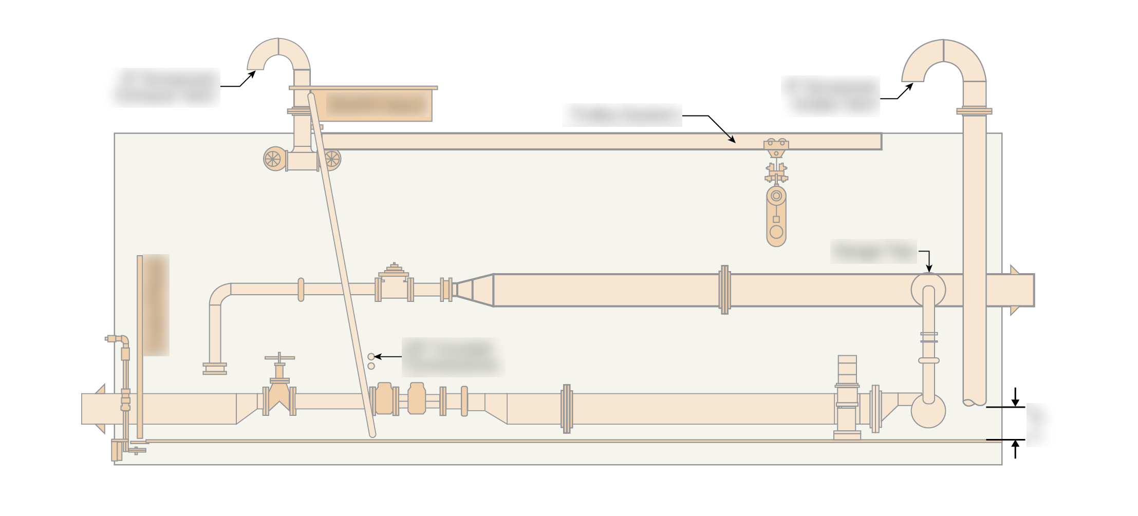 profile view in orange, labels blurred