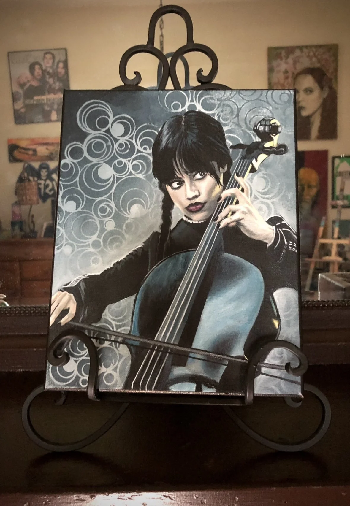 Wednesday and Cello 8x10" Signature Piece