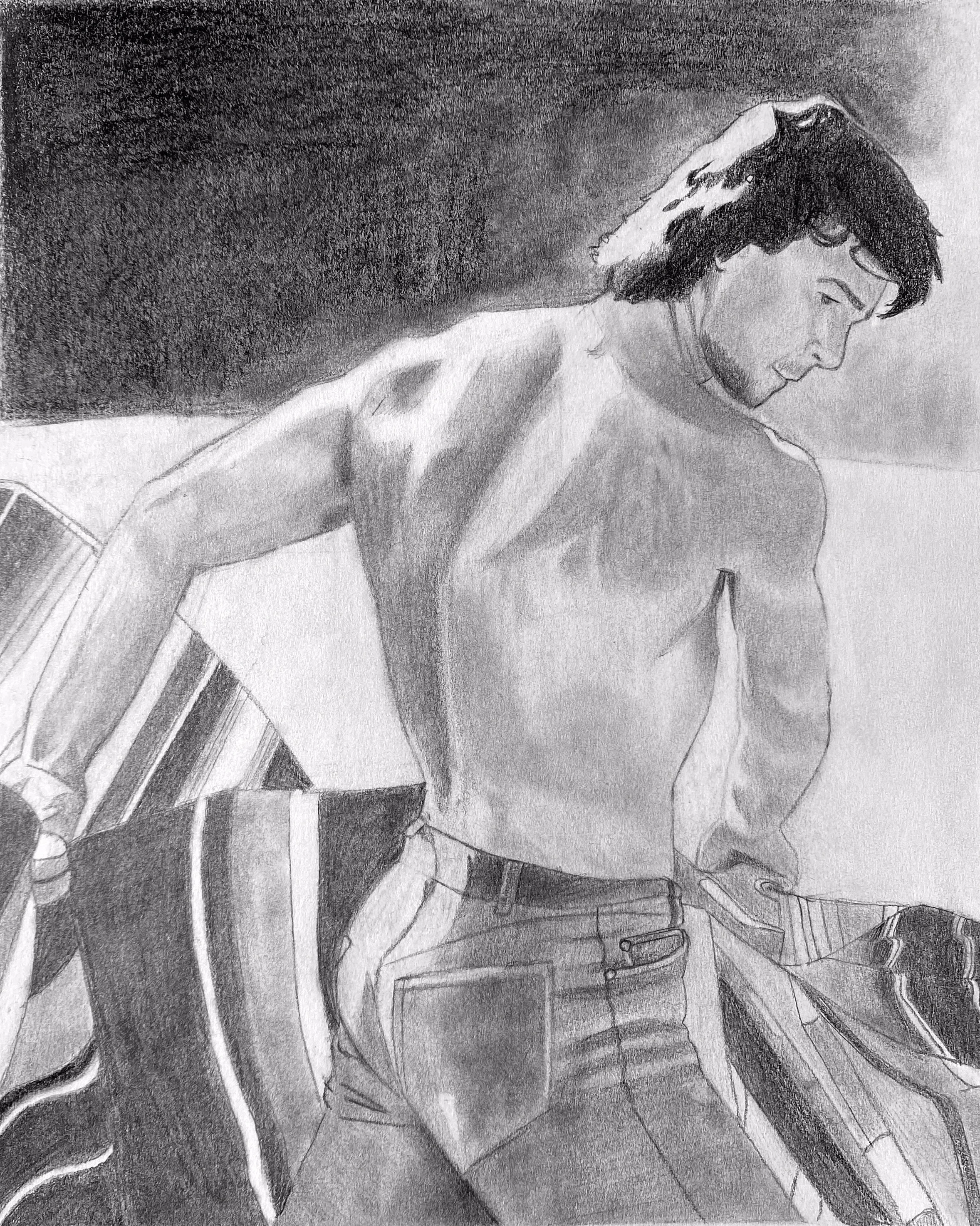 9in x 12in, graphite, 2023