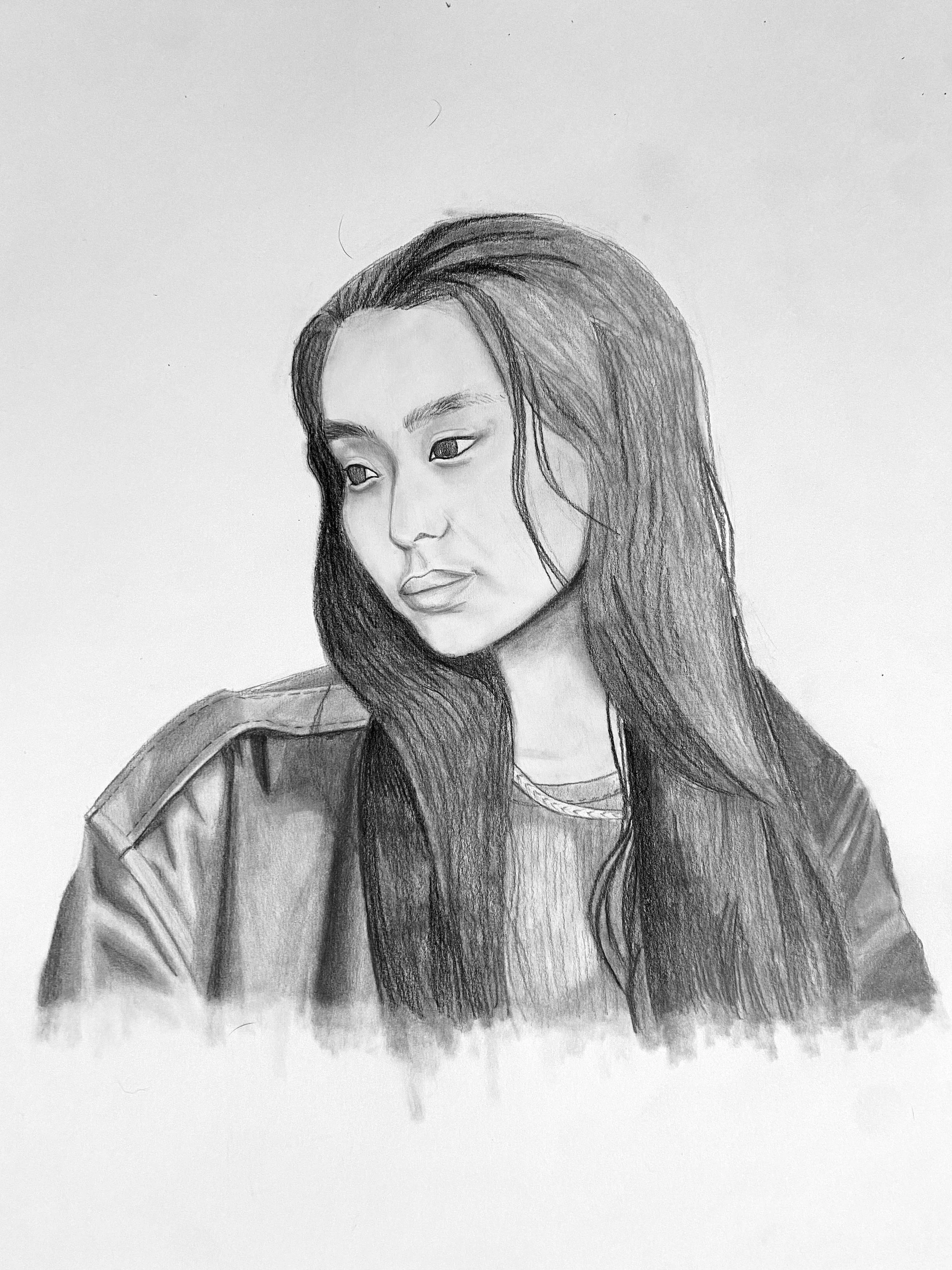 12in x 12in, graphite, January, 2024