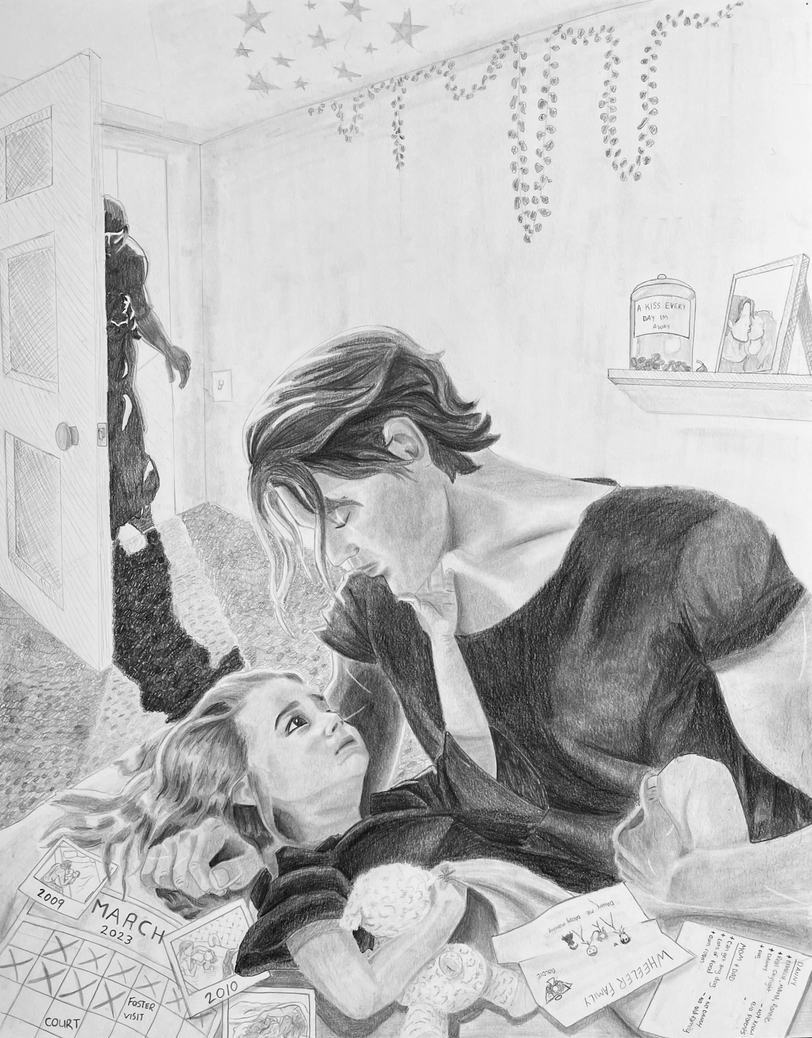 "Foster House", 19 in x 24 in, graphite, April, 2025