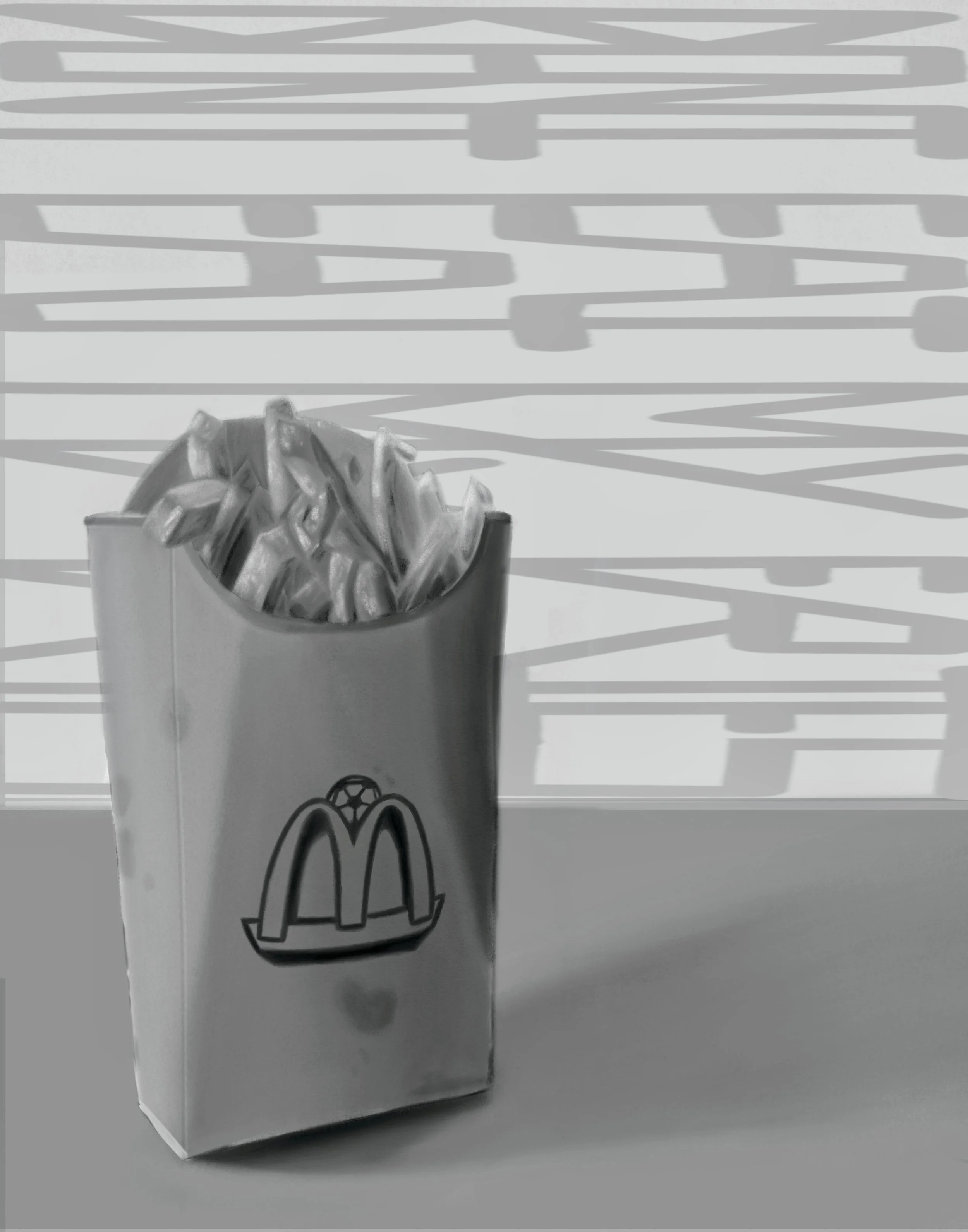 "Don't Eat My Fries", Procreate, July, 2026