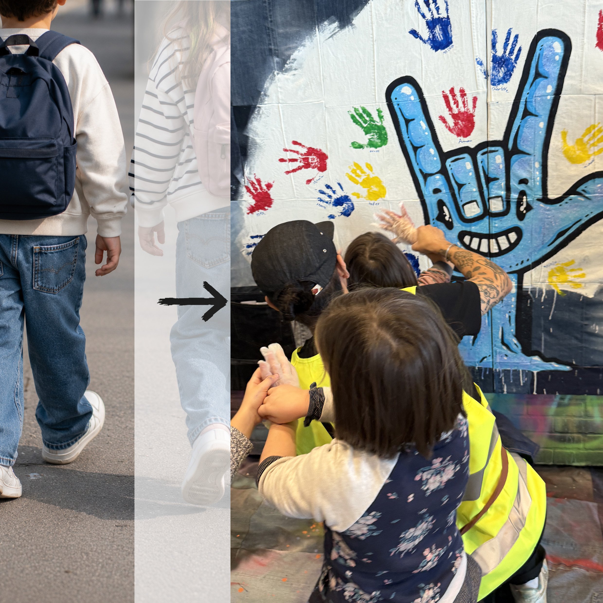Né de jeans revalorisés / Lux Airport × Kholab — Children's World Day.