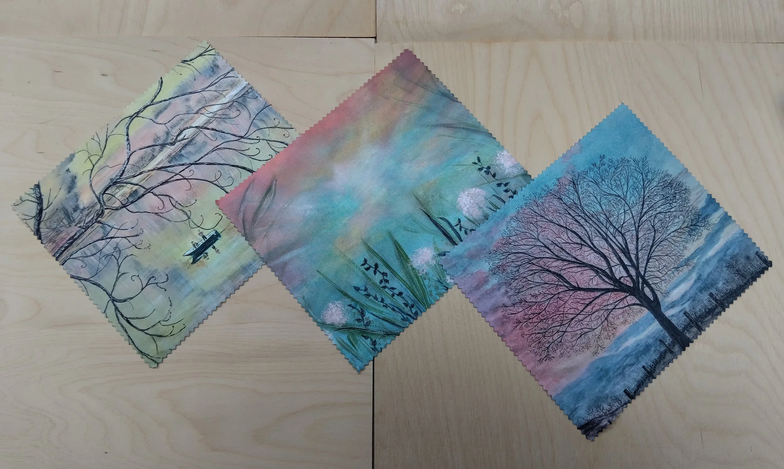 Glasses Cleaning Cloths - Set of 3. The Foliage Collection