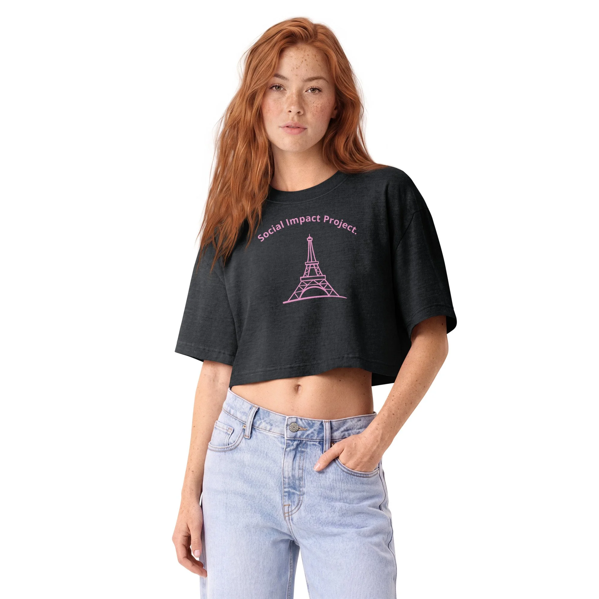 Women’s garment dye cropped tee