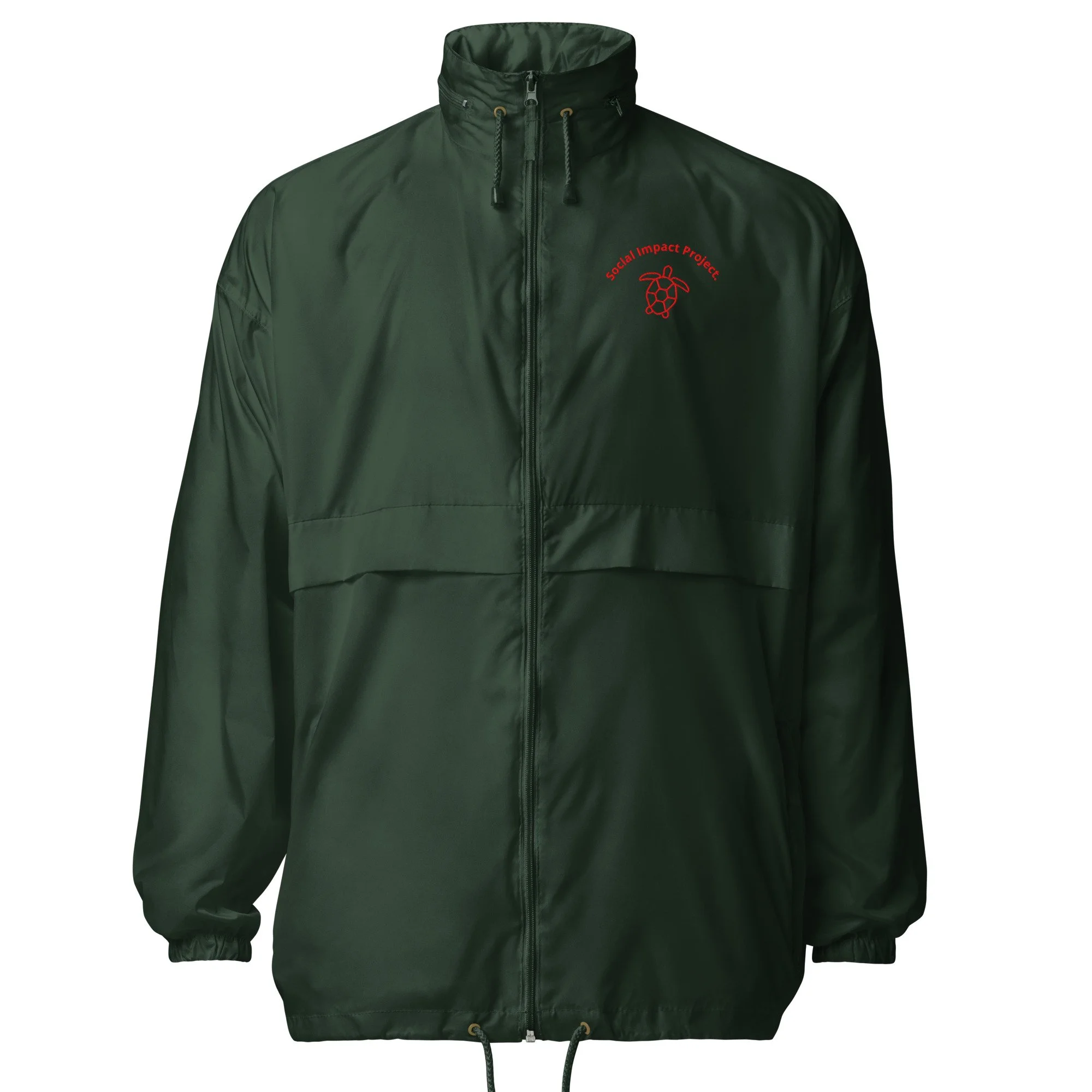 unisex-basic-windbreaker-forest-green-front-6a77923ae38d6.jpg