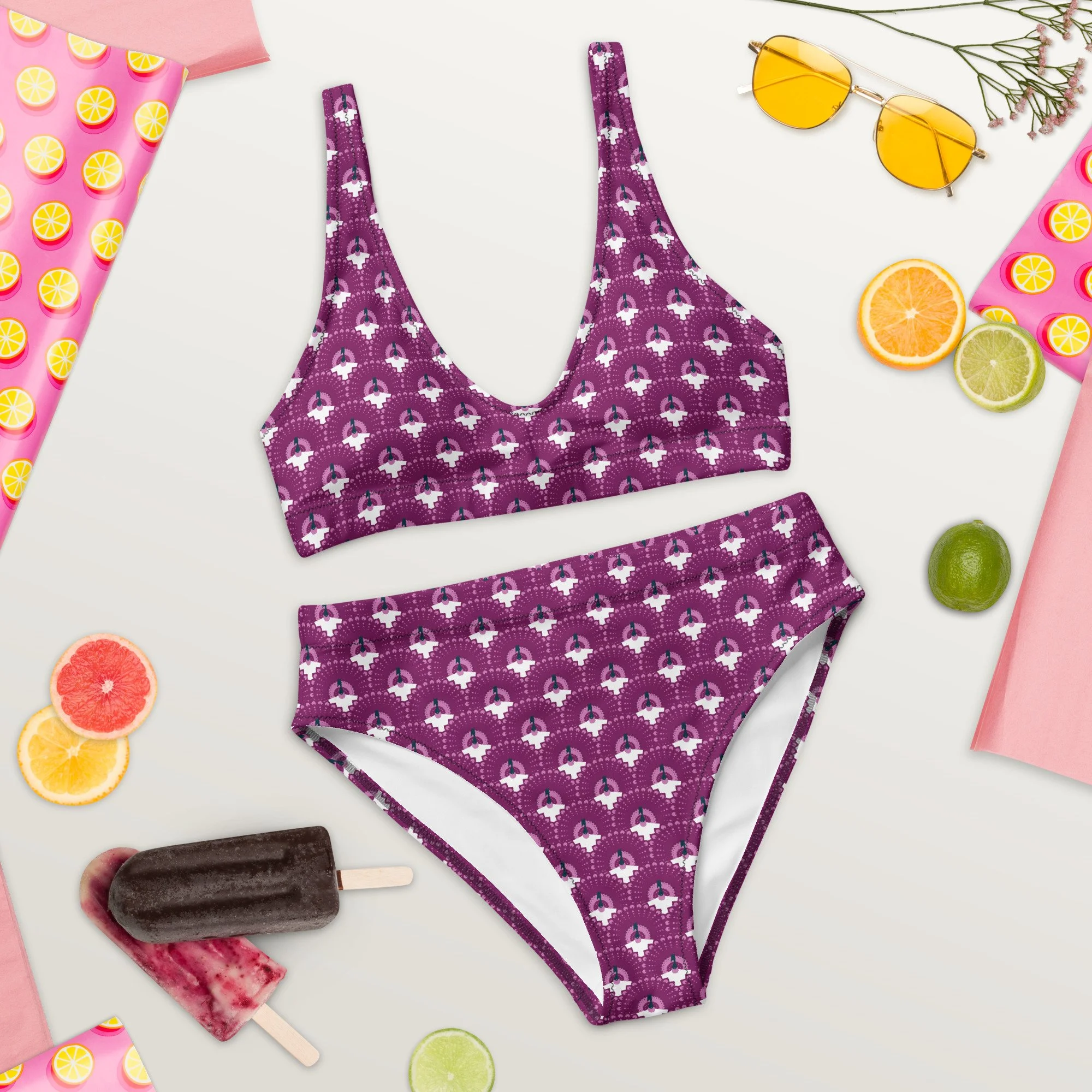 Recycled high-waisted bikini