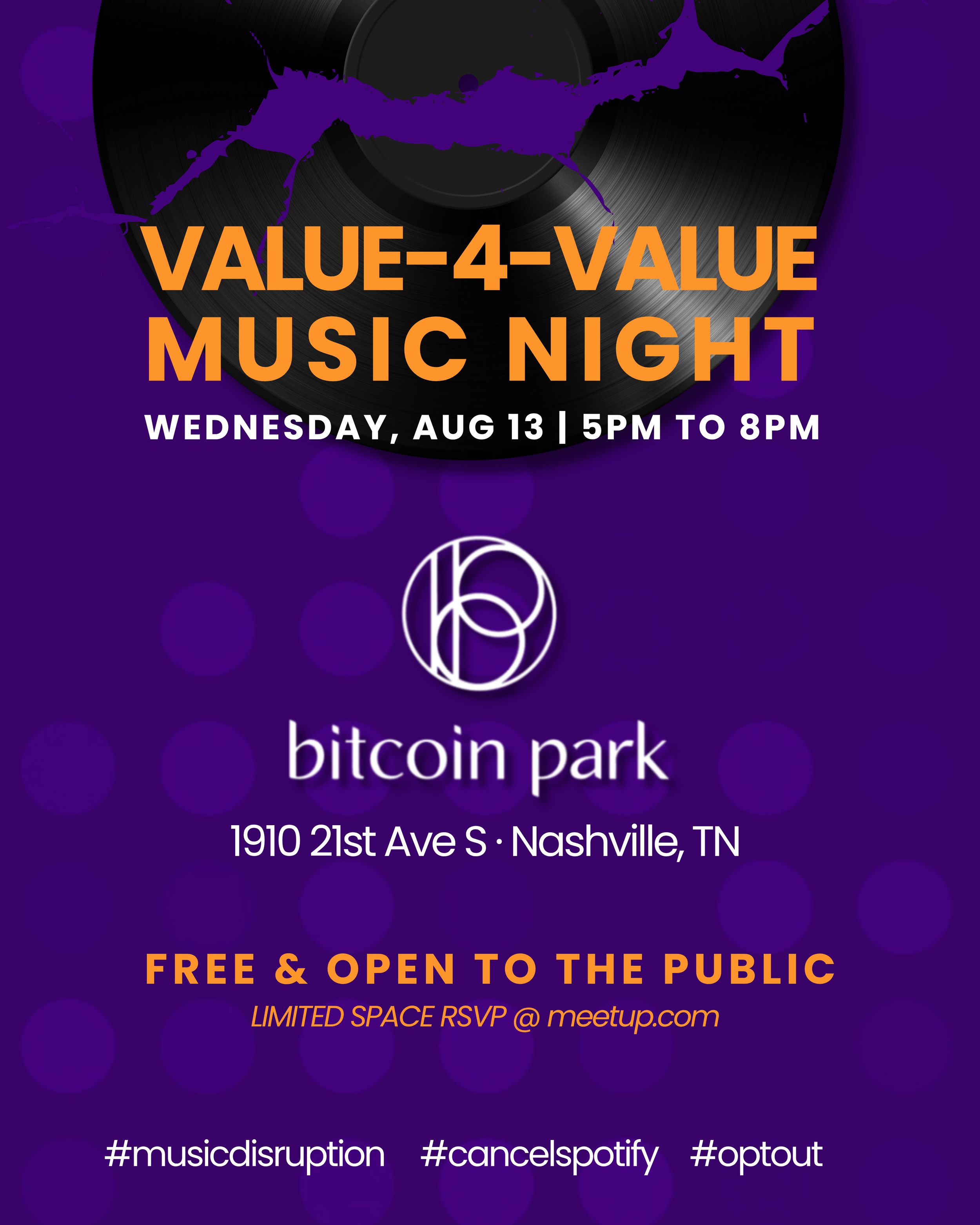 V4V Music 2025 Bitcoin Park Open House