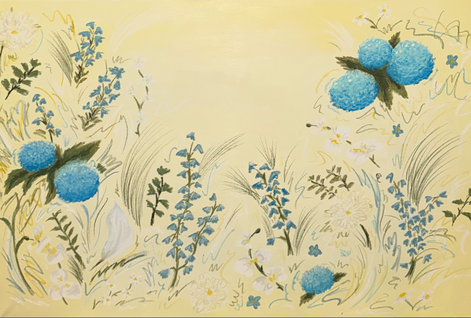 Il Mondo, 2026, oil and oil pastels on canvas, 24"x36"