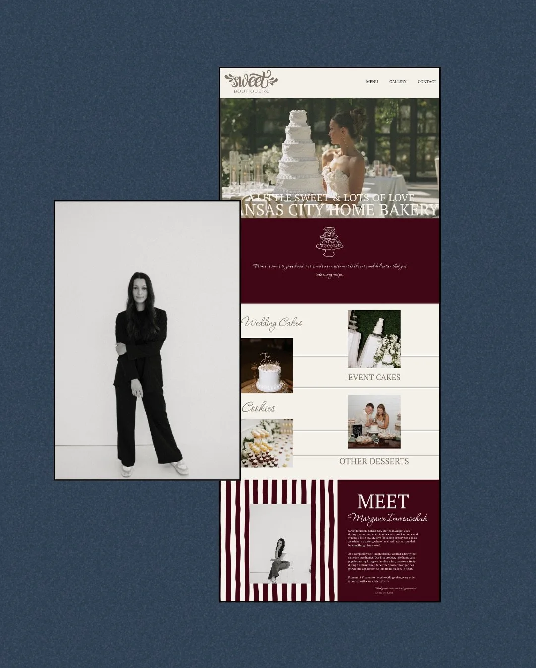 website launch // @sweetboutiquekc 🧁🍰

Obsessed is an understatement with this cutie of a website for the cutest baker in KC. ✨

Margaux was an absolute dream to work with, and her site now feels clean, simple, and so charming.

KC friends, go orde