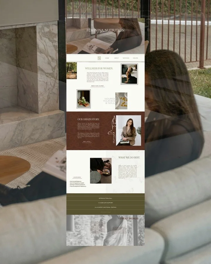 It&rsquo;s launch day for @feminina.nutrition 🤍

From the beginning, Haley wanted a website that felt calming, elevated, and welcoming, something that reflected the heart behind Feminina Nutrition and the women she works with every day.

Moody tones