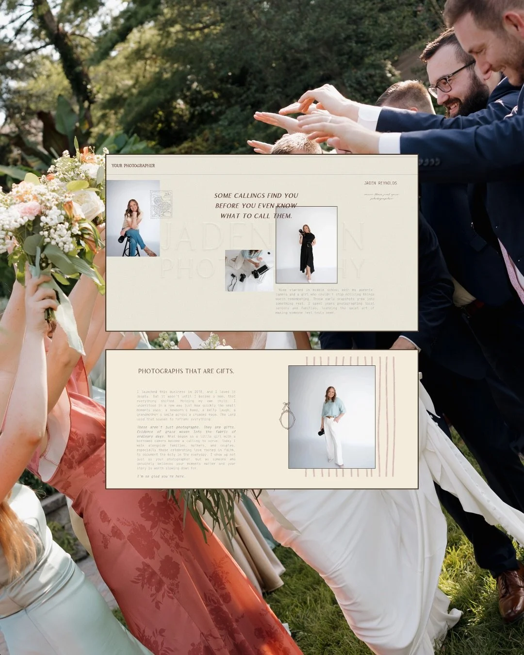 Your Christian + Catholic Wedding Photographer, Jaden Ann 🤍

A rebrand thoughtfully created to reflect the direction Jaden and her business are growing: intentional, heartfelt, and deeply rooted in faith.

Built on a foundation of serving Christian 