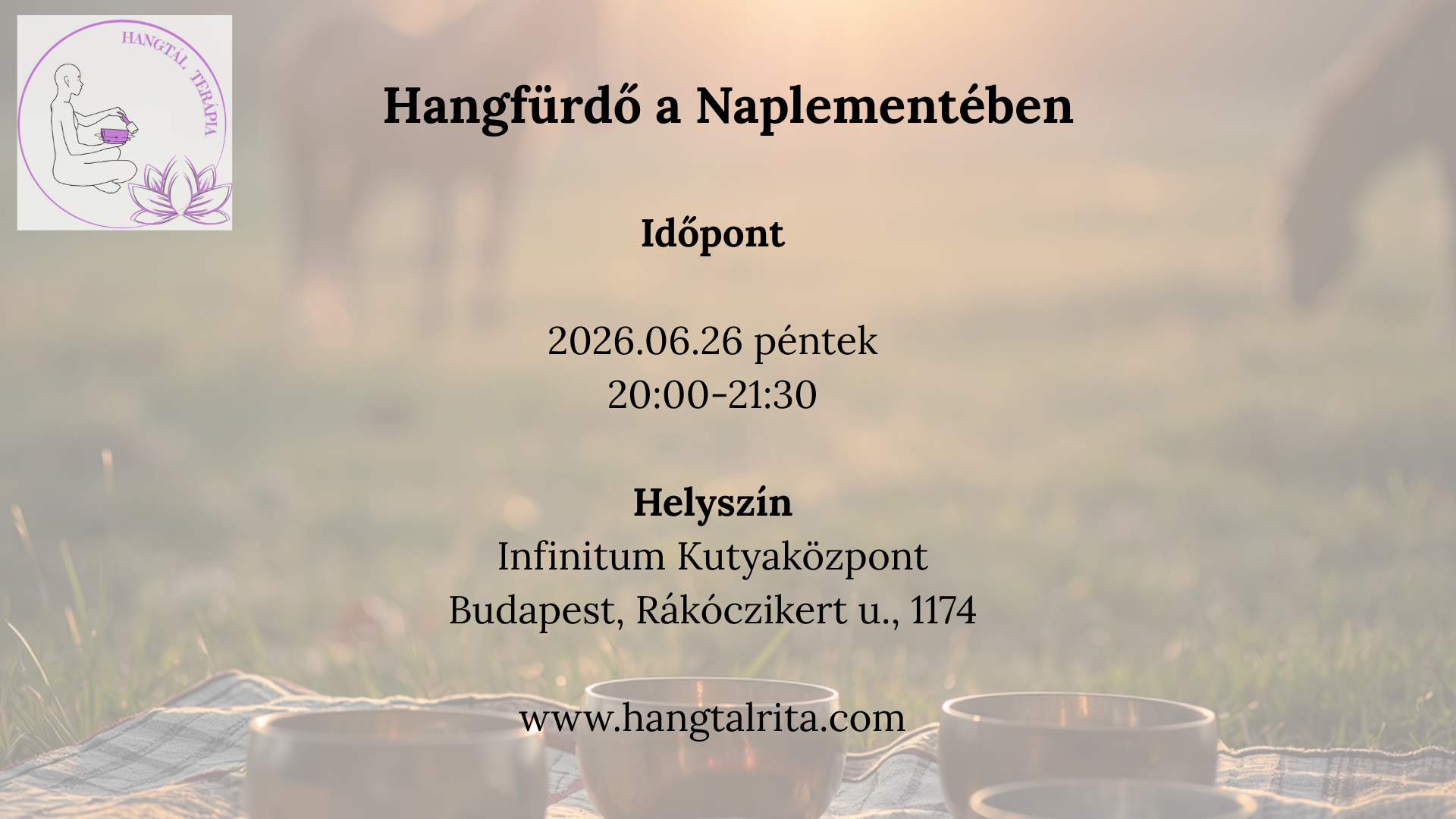 Hangfürdő a Naplementében