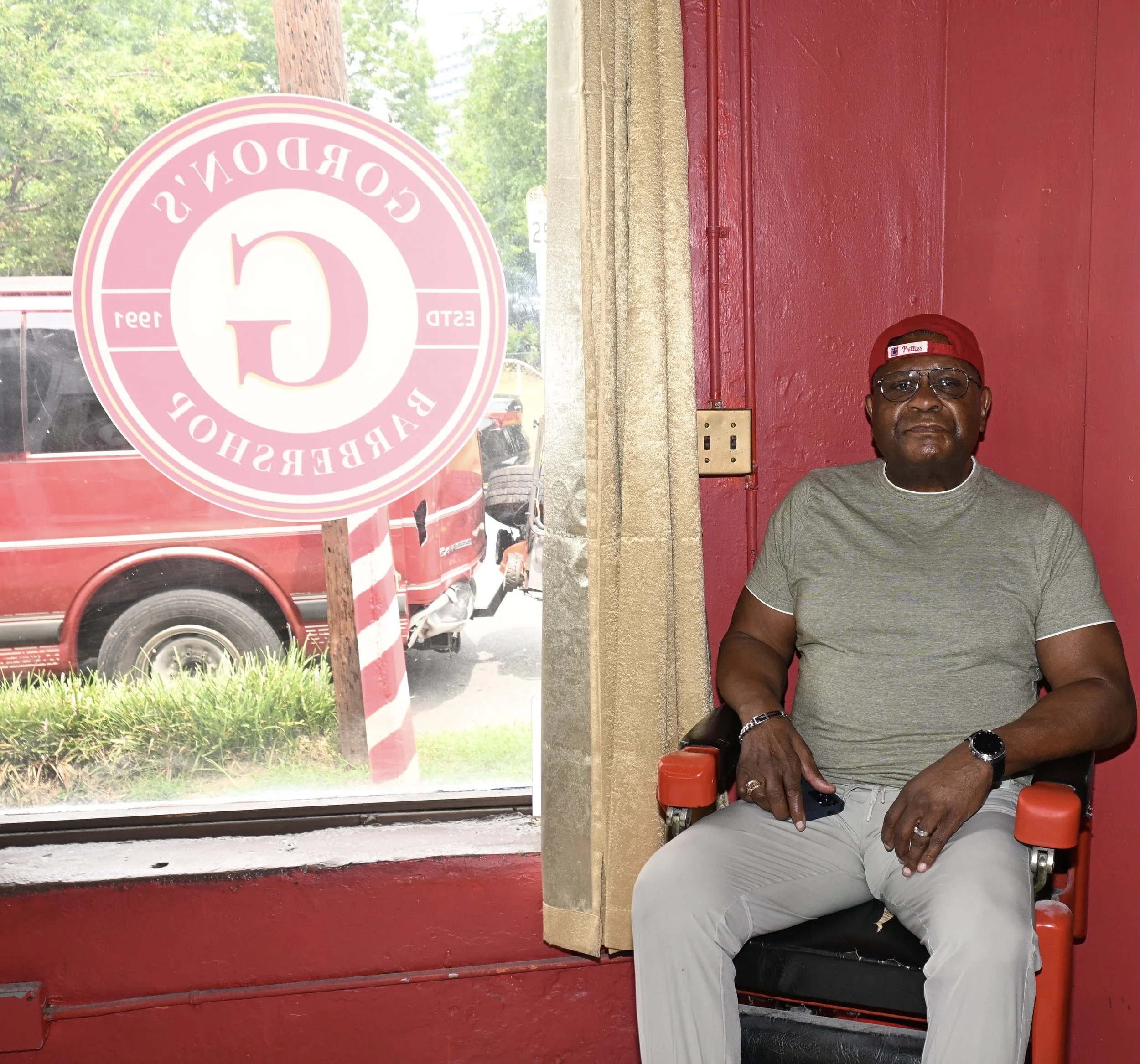 Mr. Michael Gordon in Gordon's Barbershop
