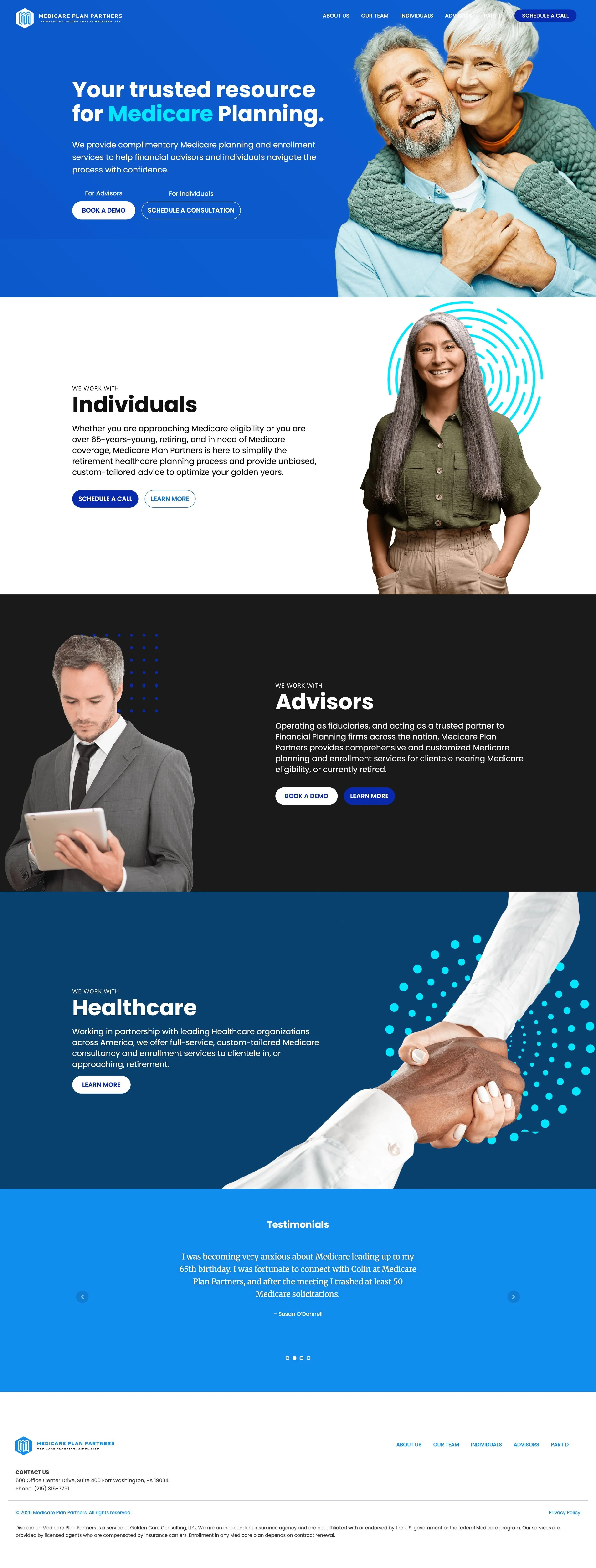 medicare plan partners website homepage