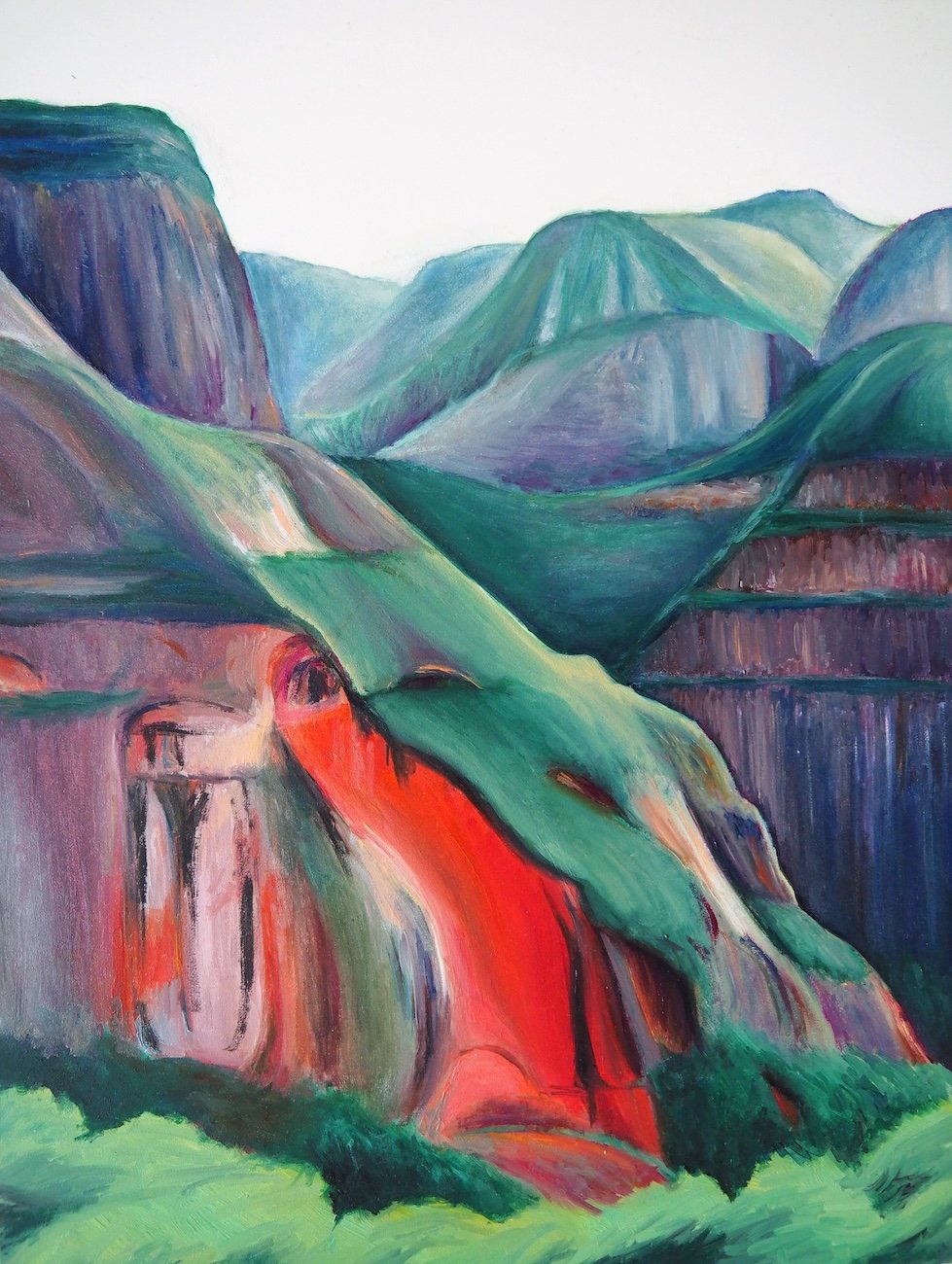 Ancient volcanoes | oil on panel | 2021