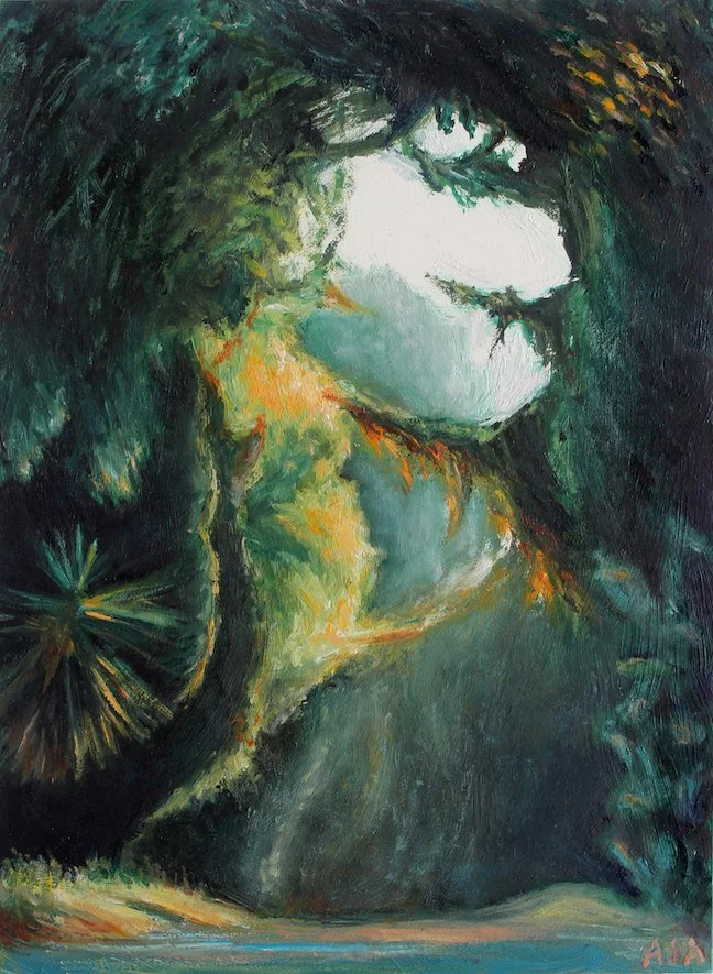 Sardinia sun tunnel | oil on panel | 2020