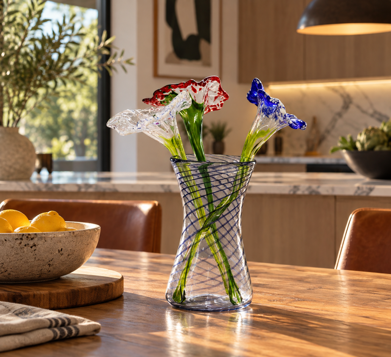Hand-Blown Glass Flowers in a Sunlit Kitchen.png
