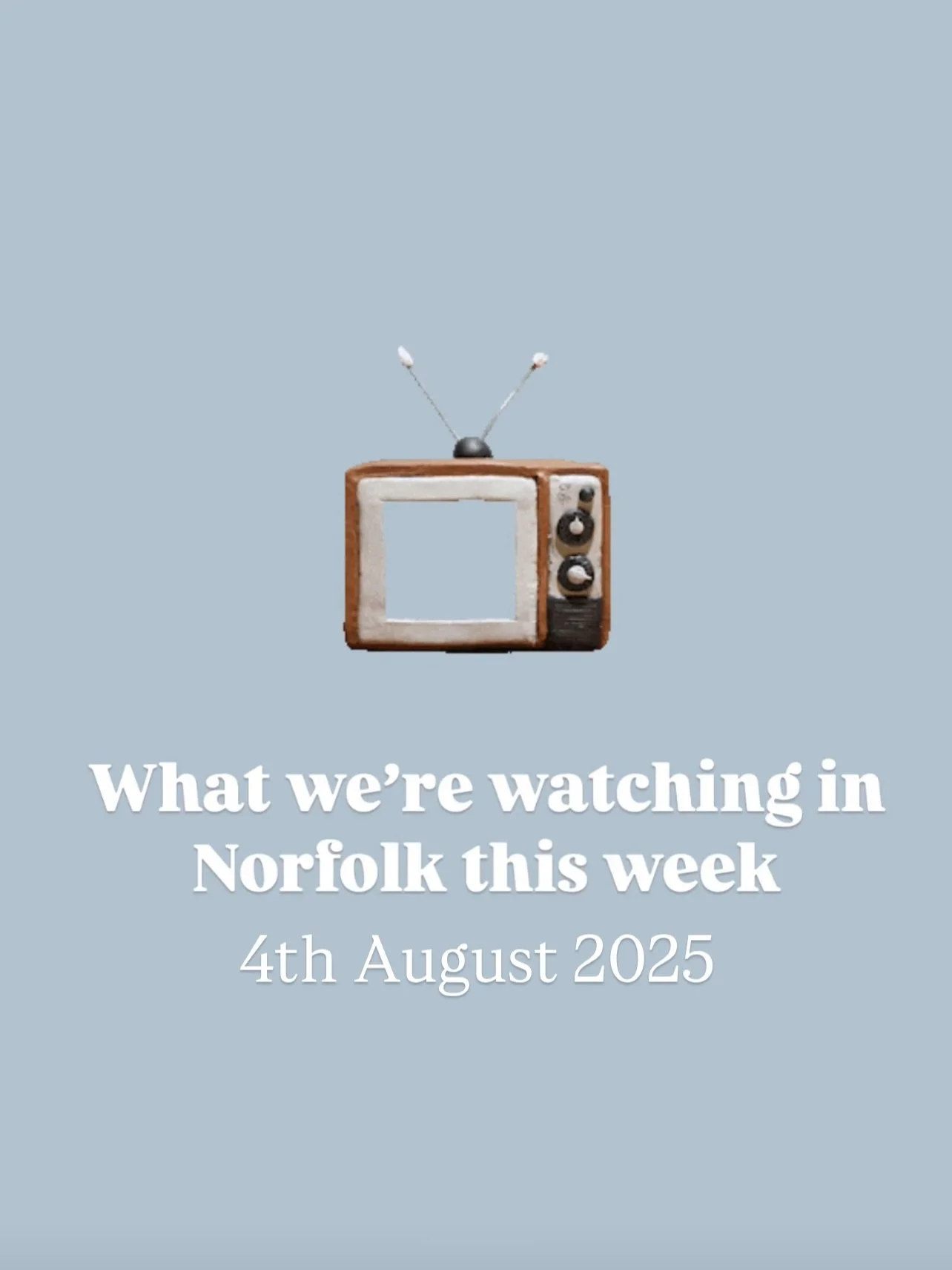🎬 What We&rsquo;re Watching in Norfolk
From must-see shows to big-screen blockbusters &ndash; here&rsquo;s your Norfolk watchlist this week 🍿✨
📍 Local picks &bull; Fresh releases &bull; Your next obsession
👇 Save this for later &amp; tell us what