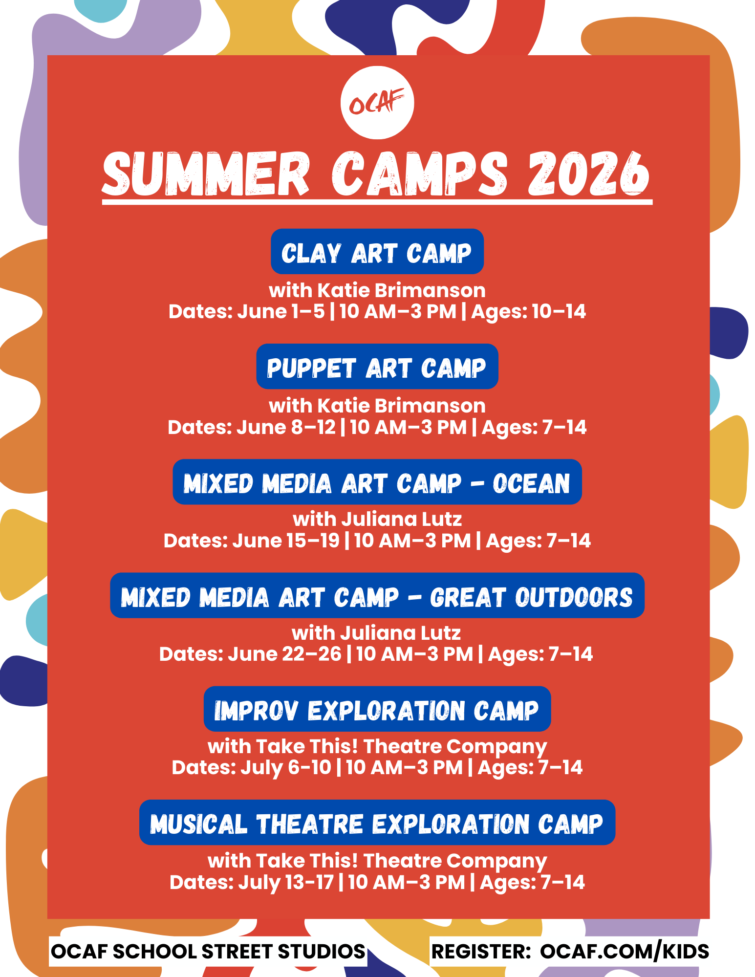 Engage Your Child with Art at OCAF Kids Summer Camps — OCAF