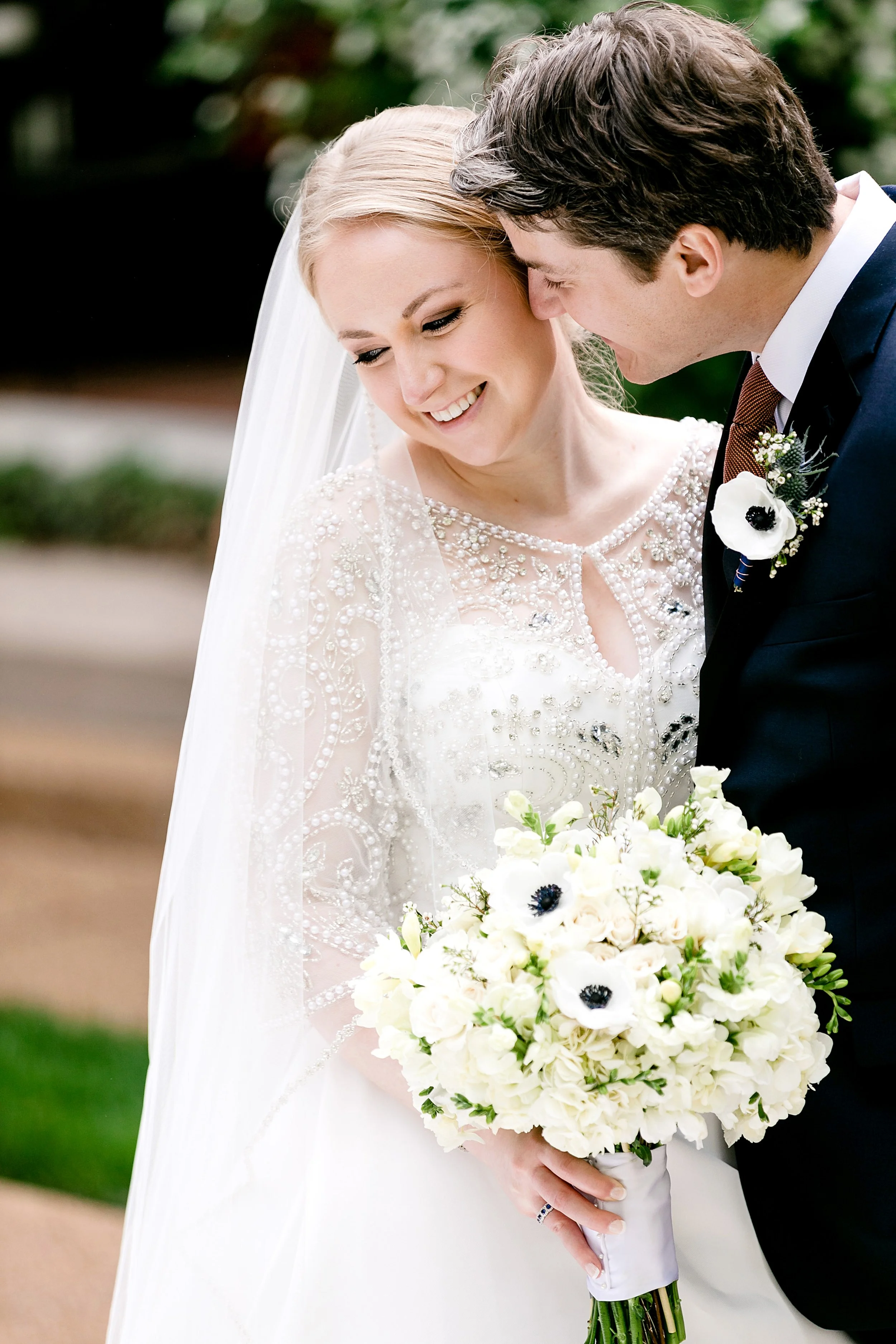 All White Bridal Bouquet