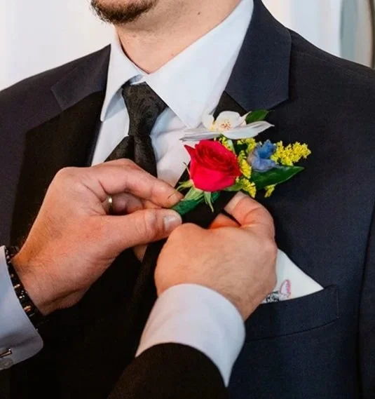 colorful Groom's Bout