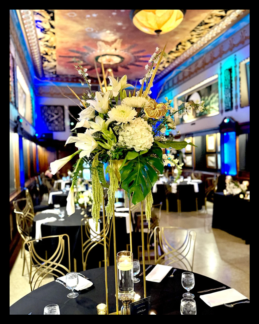 Tall floral arrangements