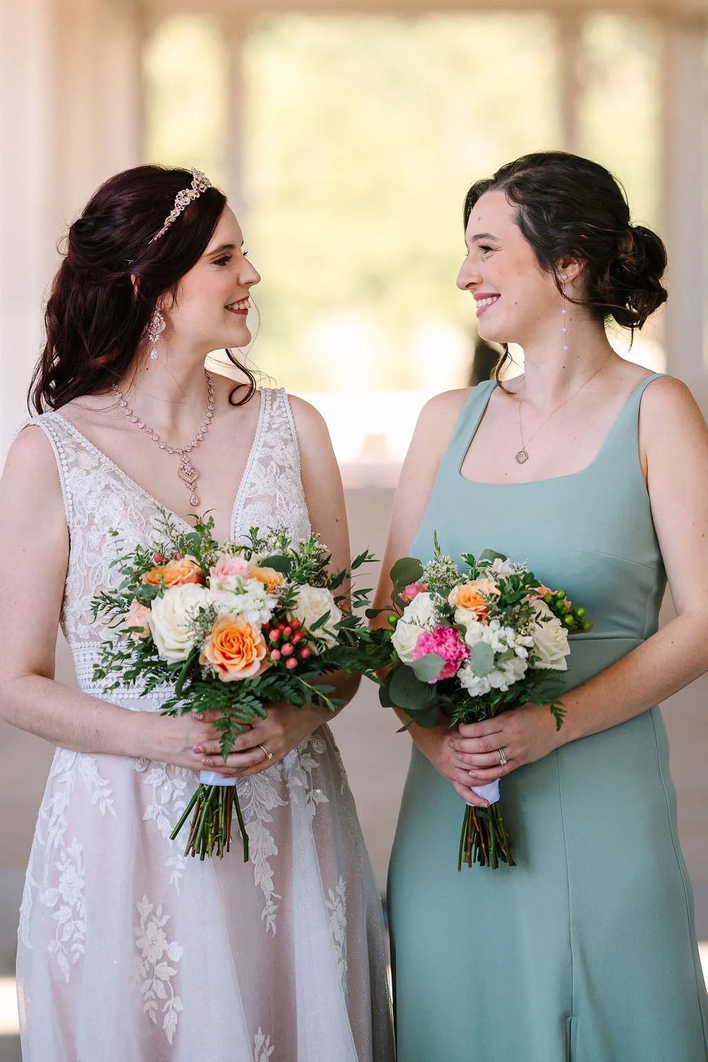 Pinks and Peach Bridal set