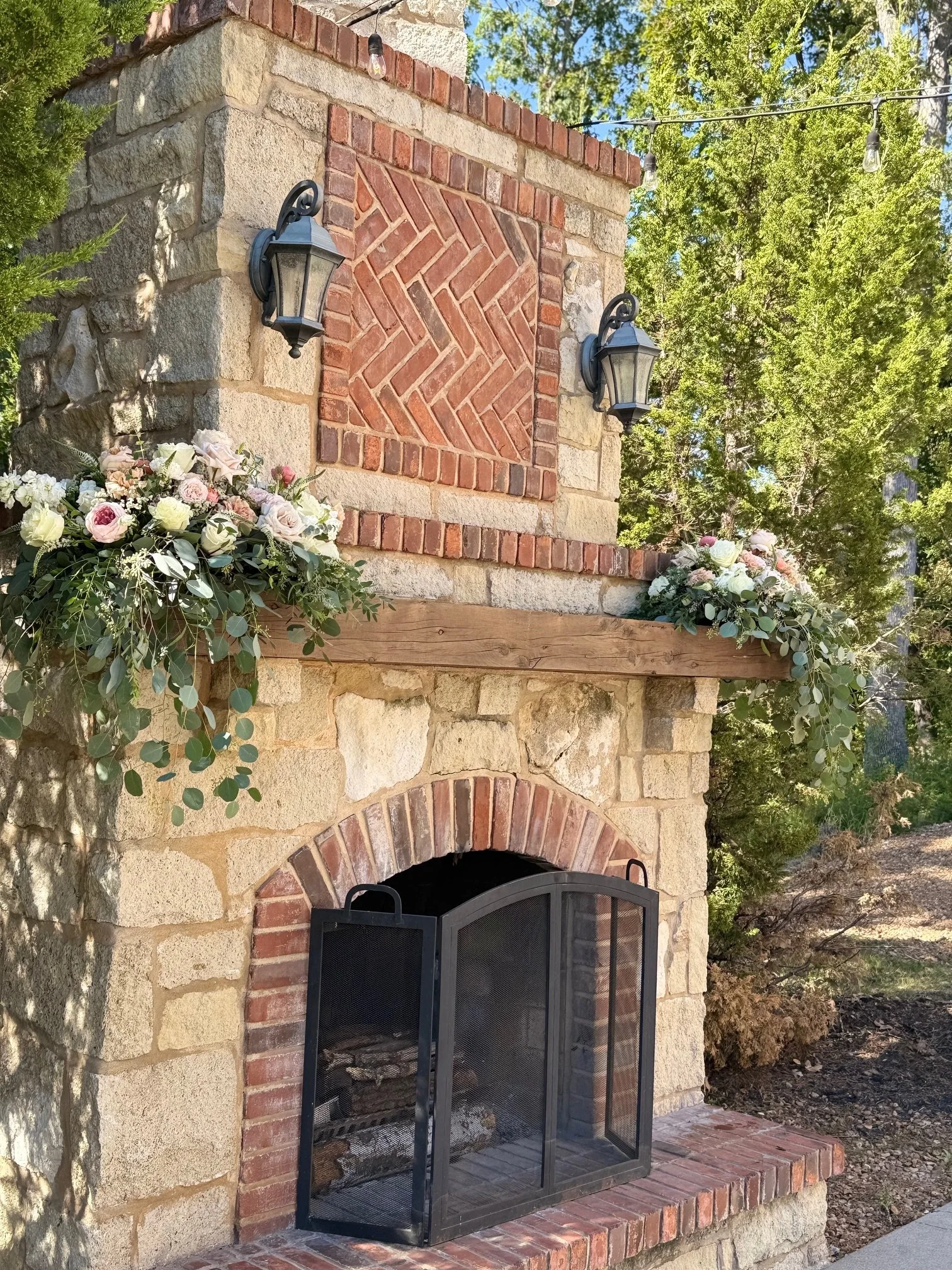 Fireplace Side Swags