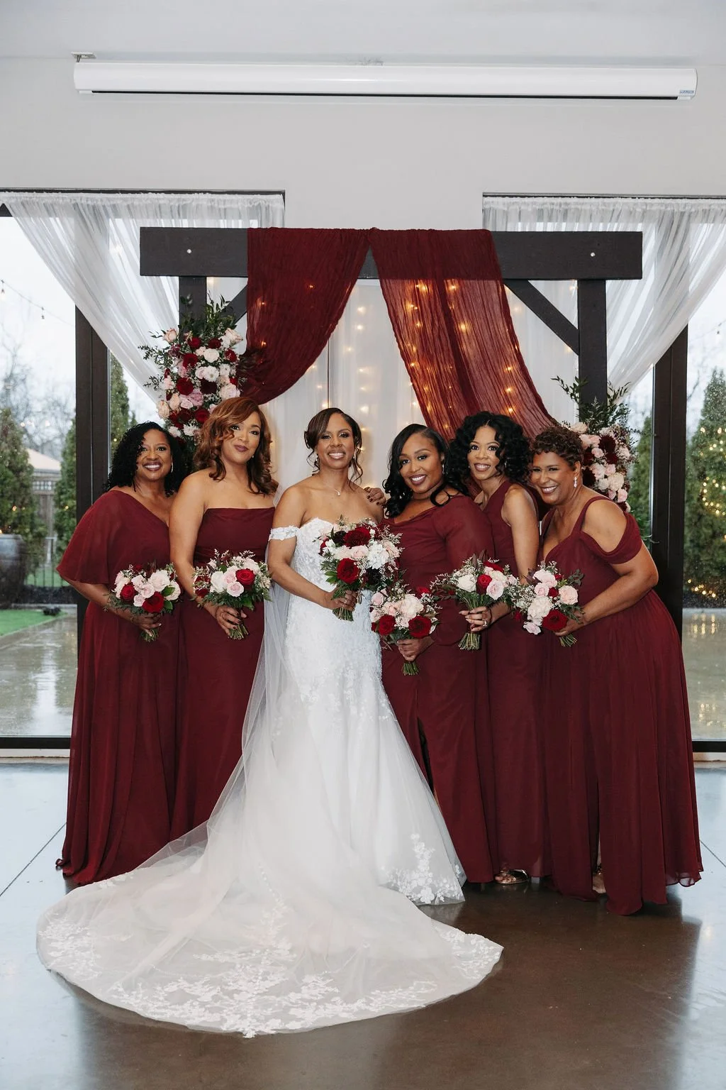 Burgundy, Red, Blush & White Bouquets