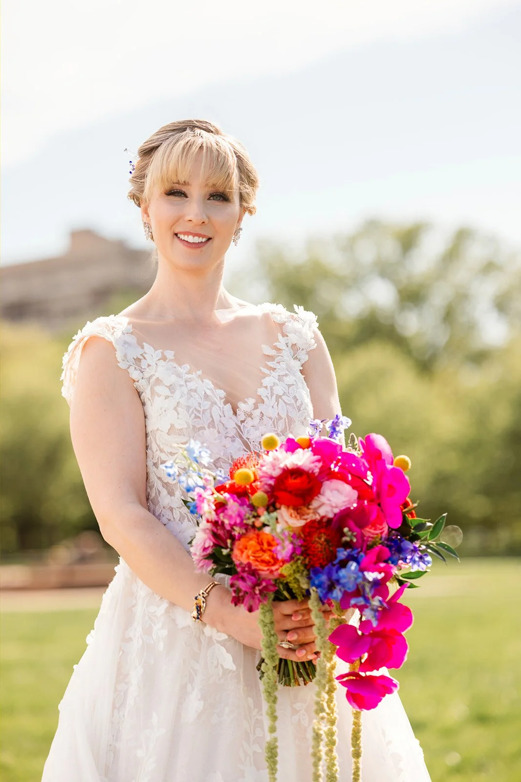 Bold and Whimsical Bridal Bouquet.
