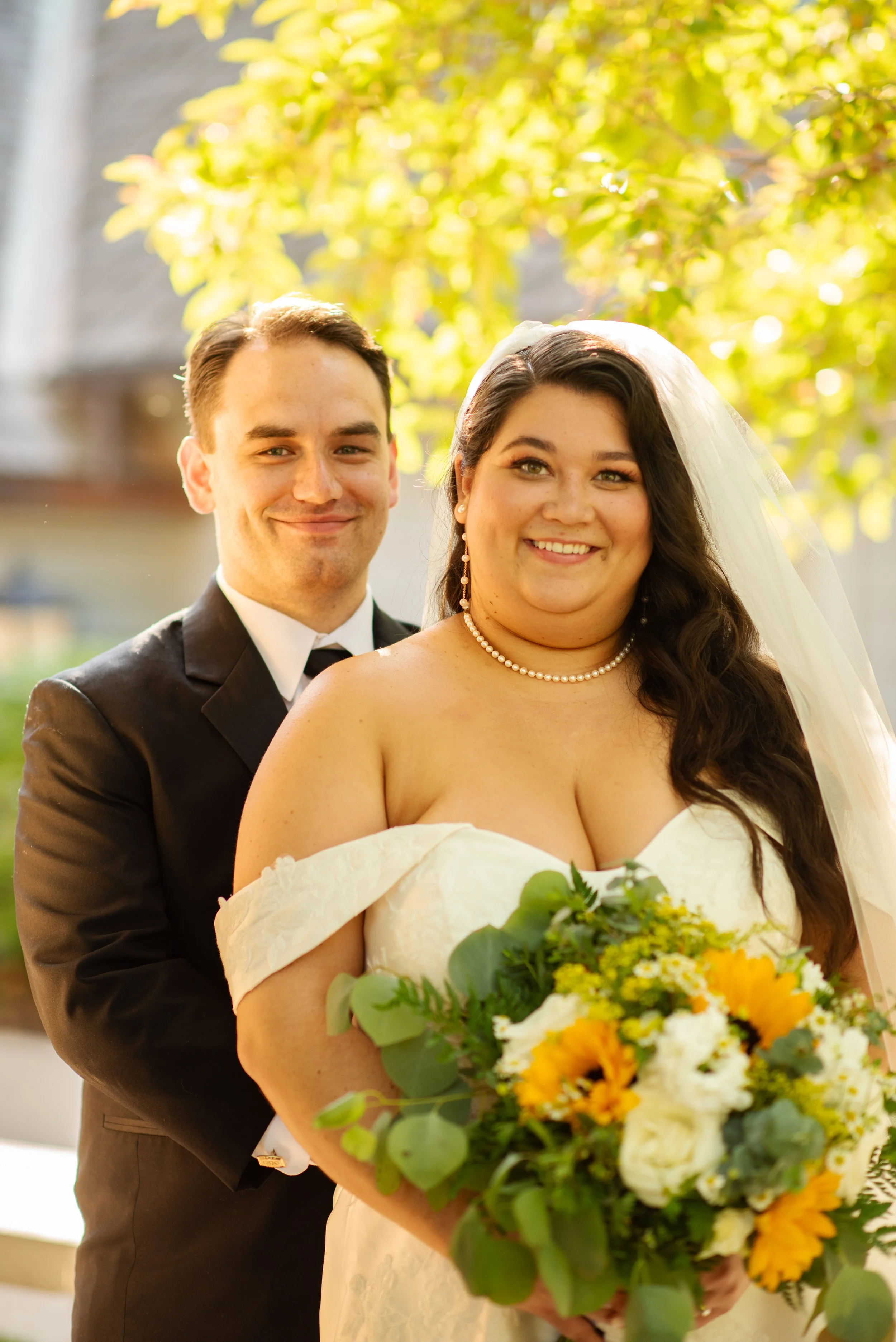 Sunflower and Rose Bridal Bouquet