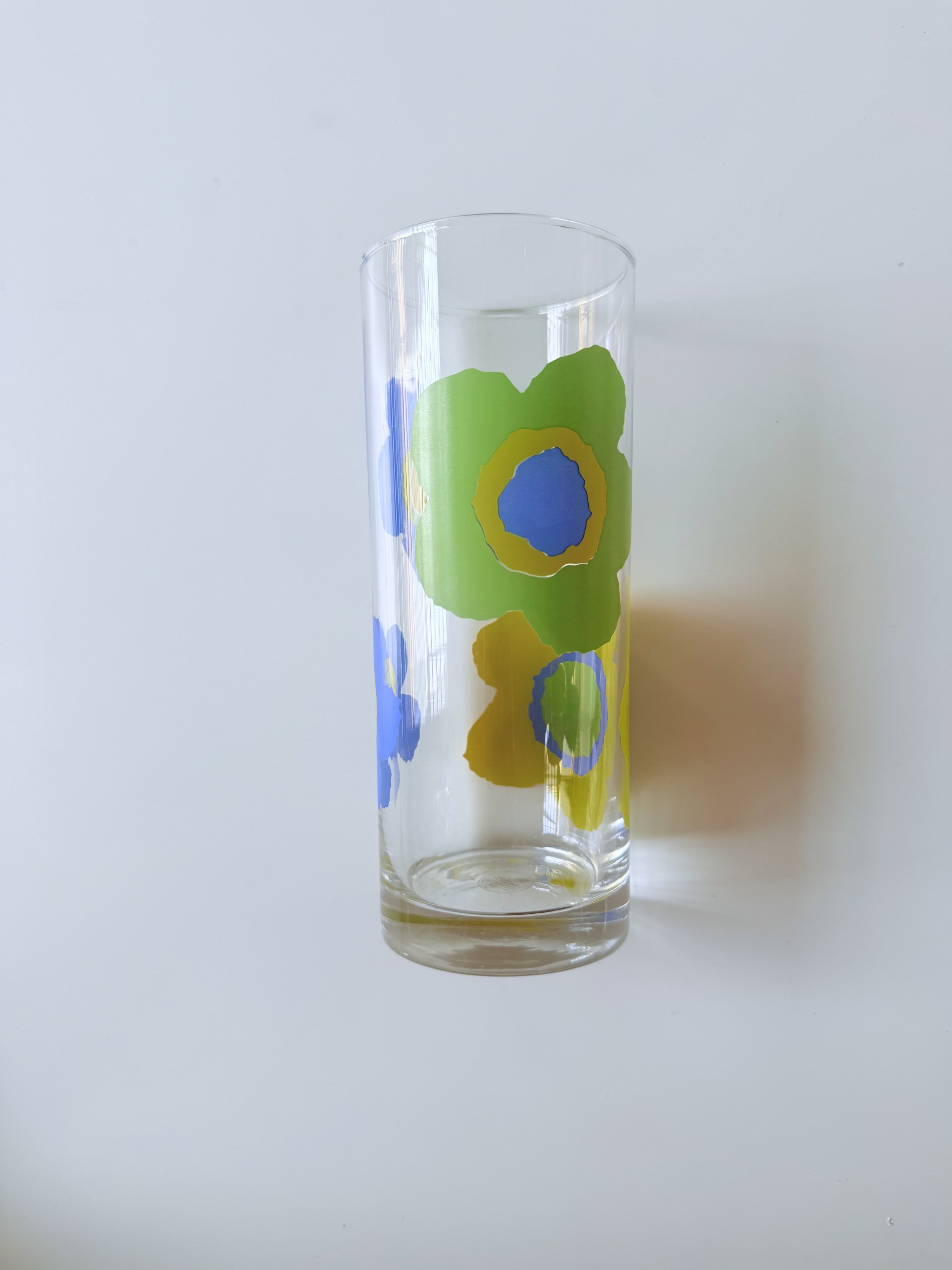 Flower Power Drinking Glass