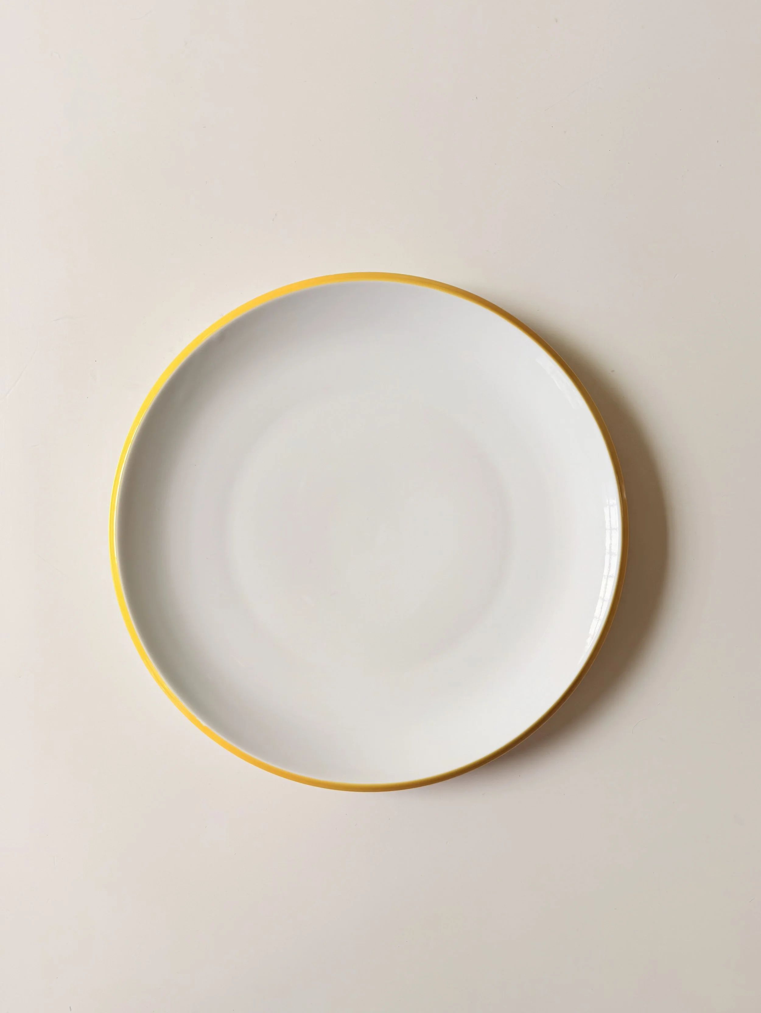 Yellow Rimmed Plates
