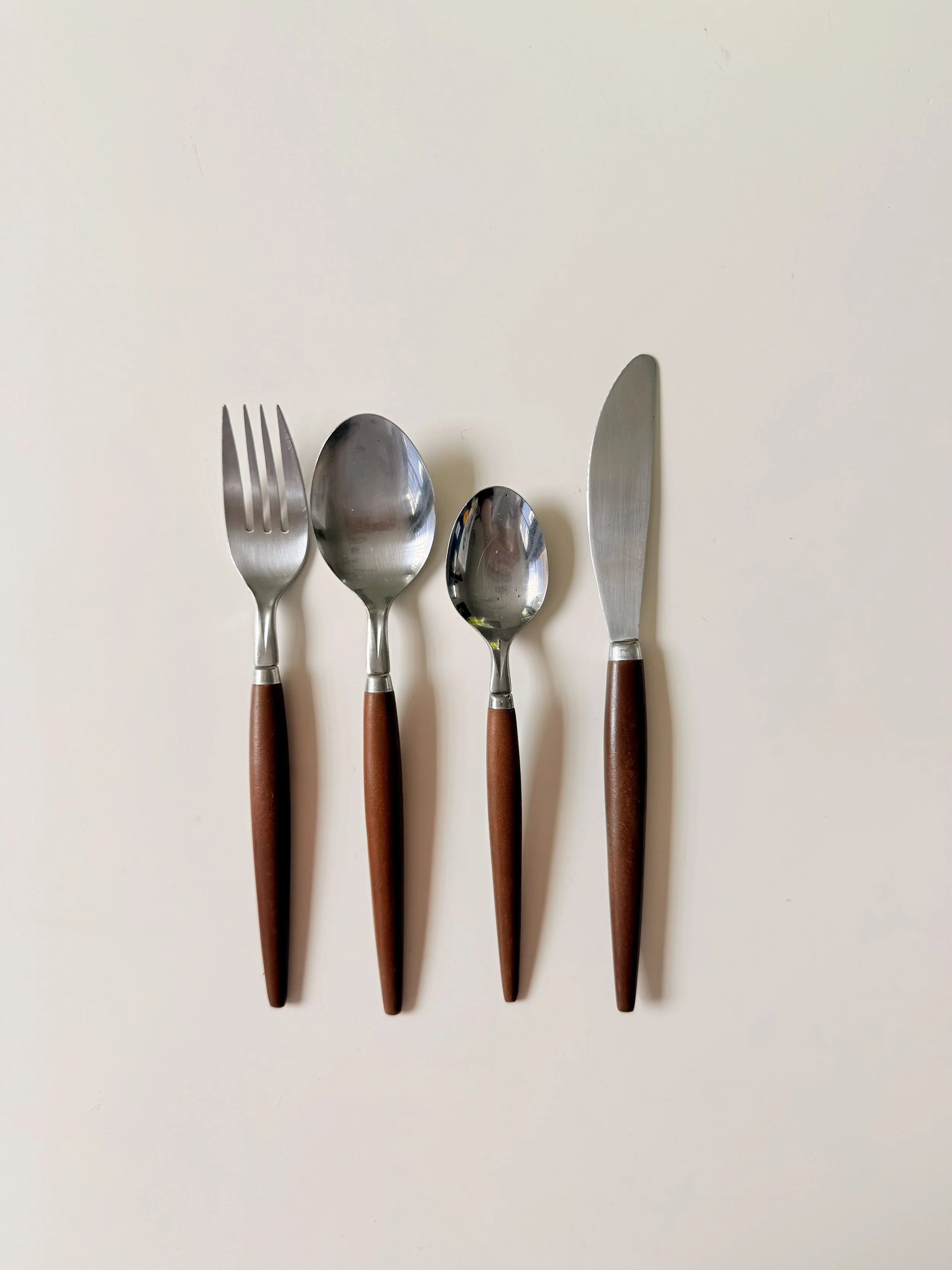Chestnut and Chrome Flatware