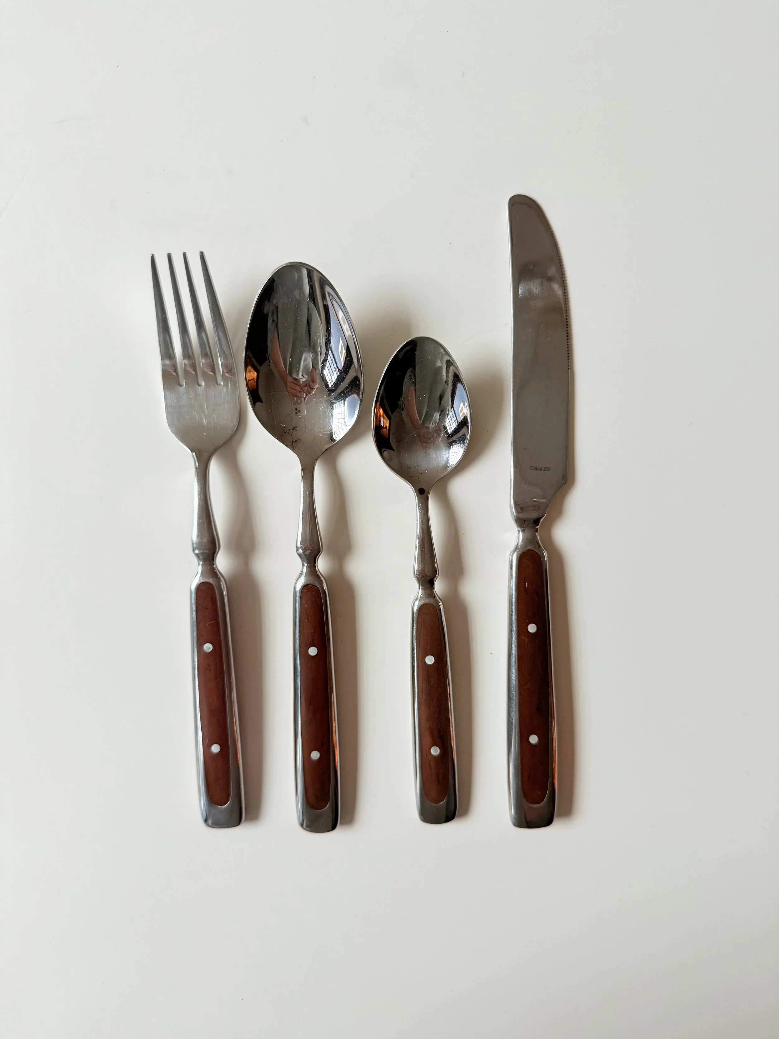 Wood & Chrome Flatware