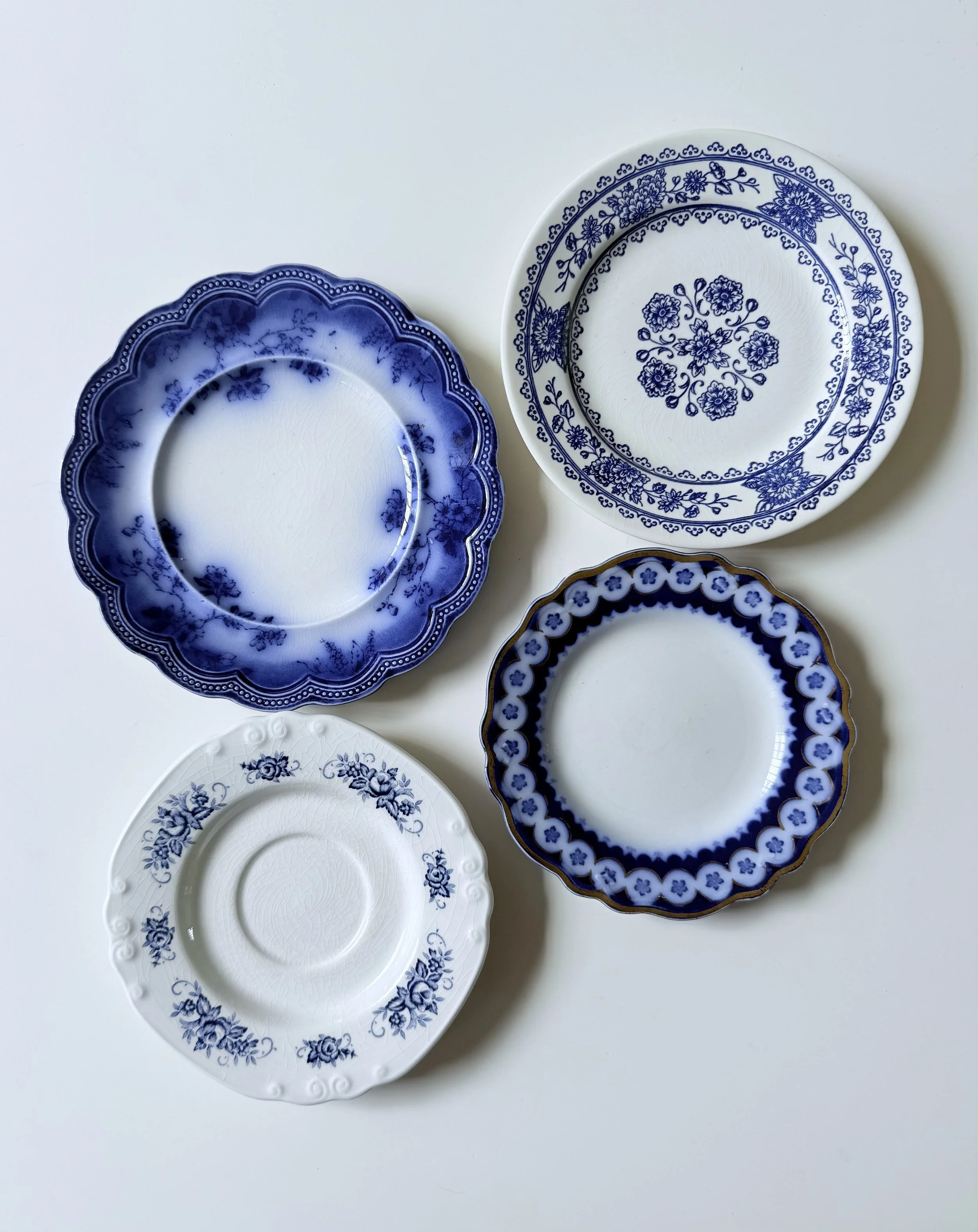 BLUE + WHITE SMALL PLATES