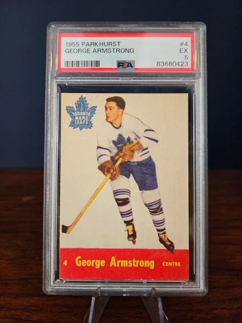 1955 Parkhurst George Armstrong #4 Hockey Card - PSA 5