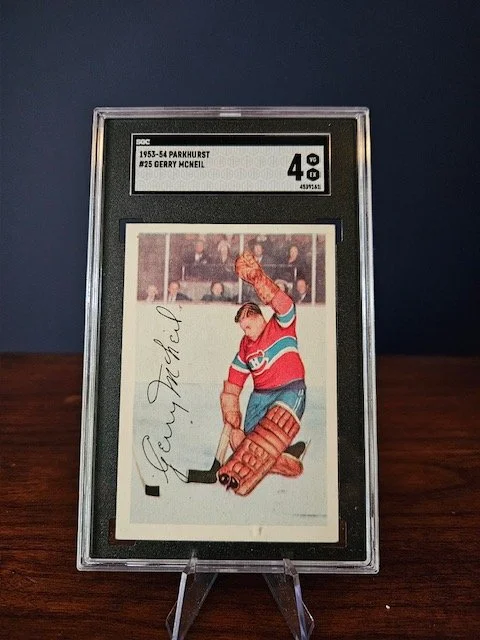 1953-54 Parkhurst #25 Gerry McNeil Graded Hockey Card