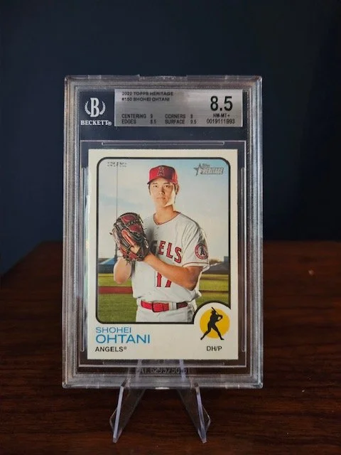 2022 Topps Heritage Shohei Ohtani #150 - Beckett 8.5