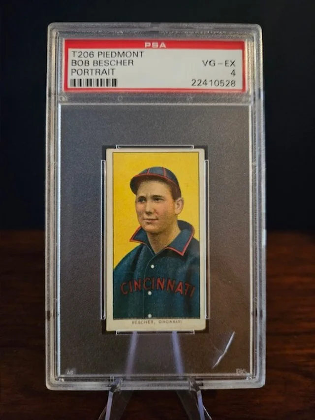 T206 Piedmont Bob Bescher Portrait - PSA 4