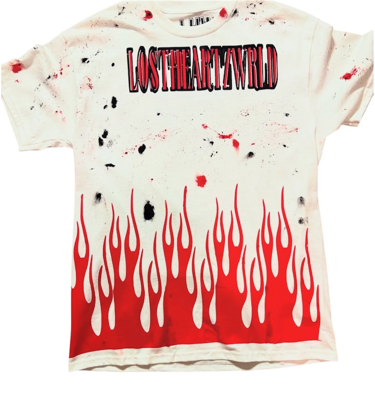 LostHeartz Wrld Dead Serpant Designer Flame Tee