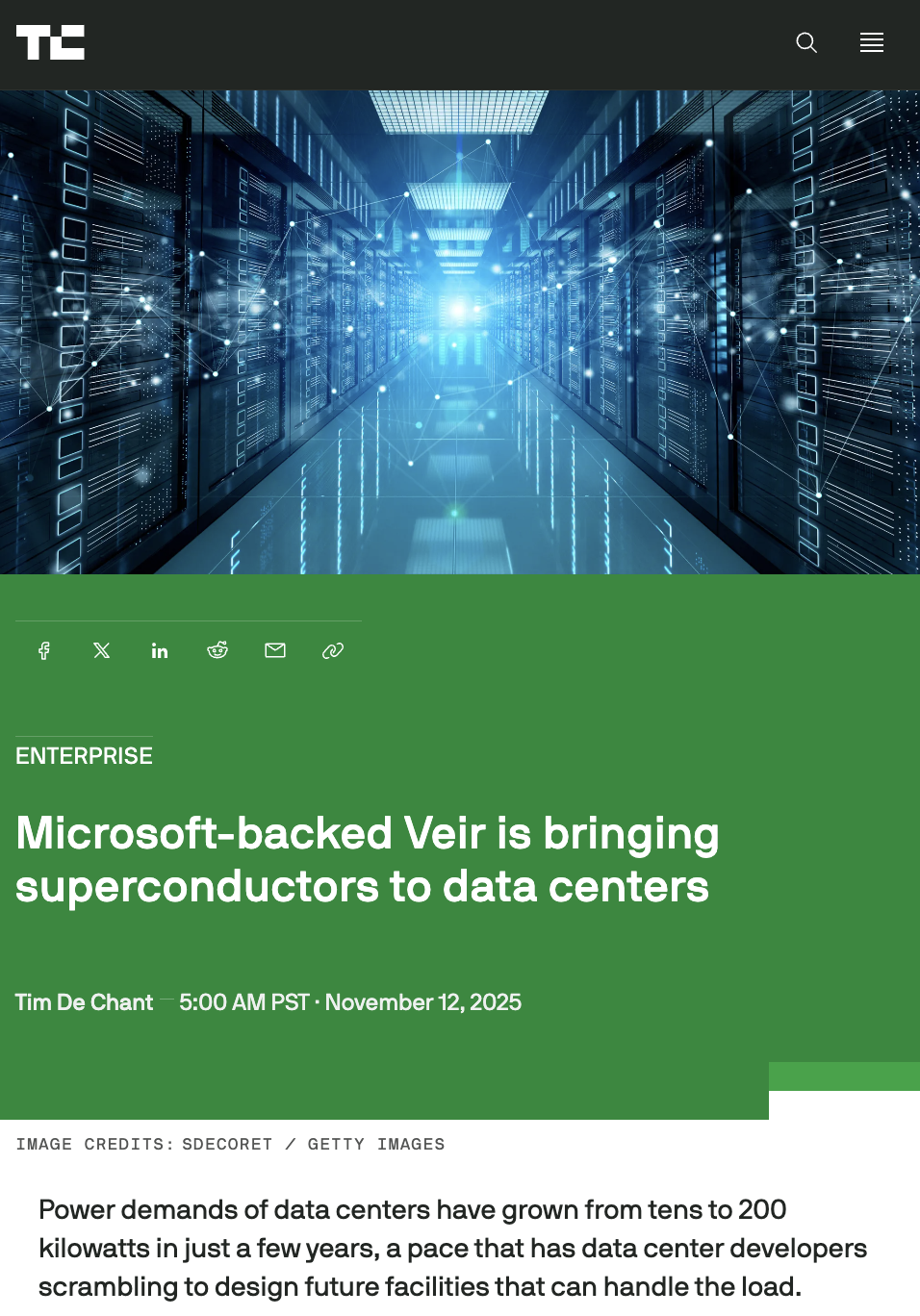 VEIR exclusive with TechCrunch