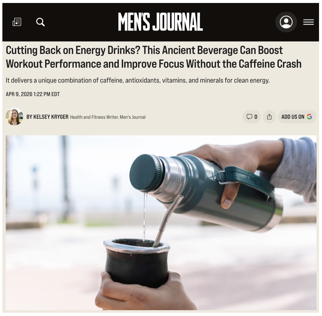 Yerba Madre featured on Men's Journal