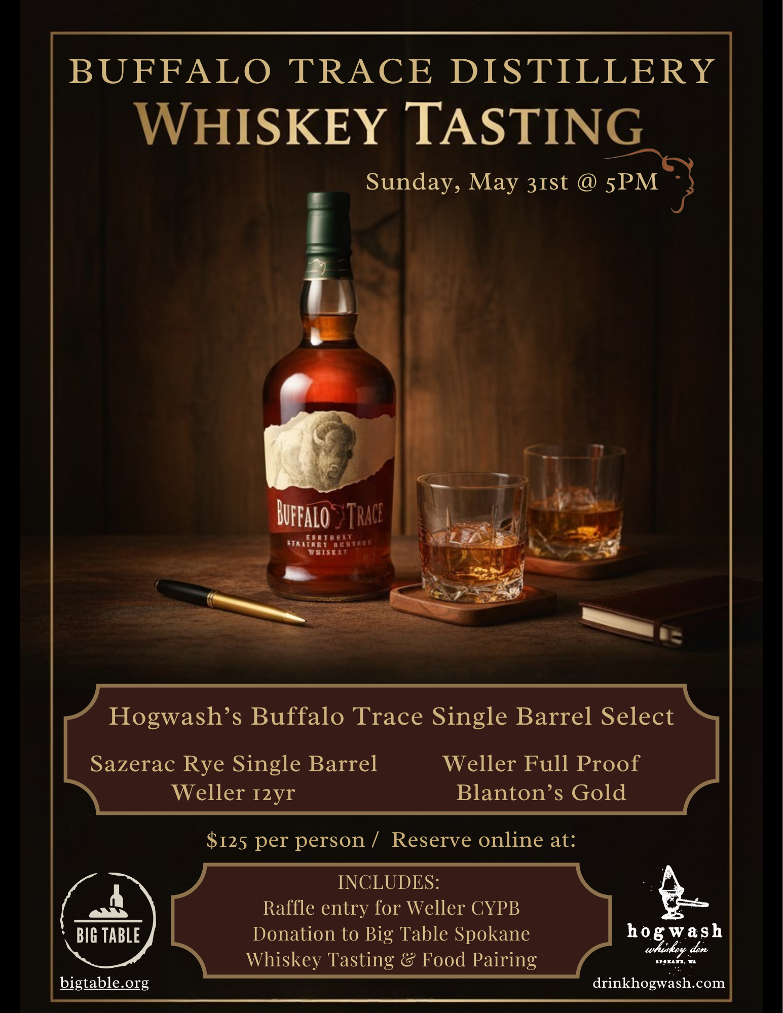 HOGWASH &amp; SAZERAC Big Table DINNER