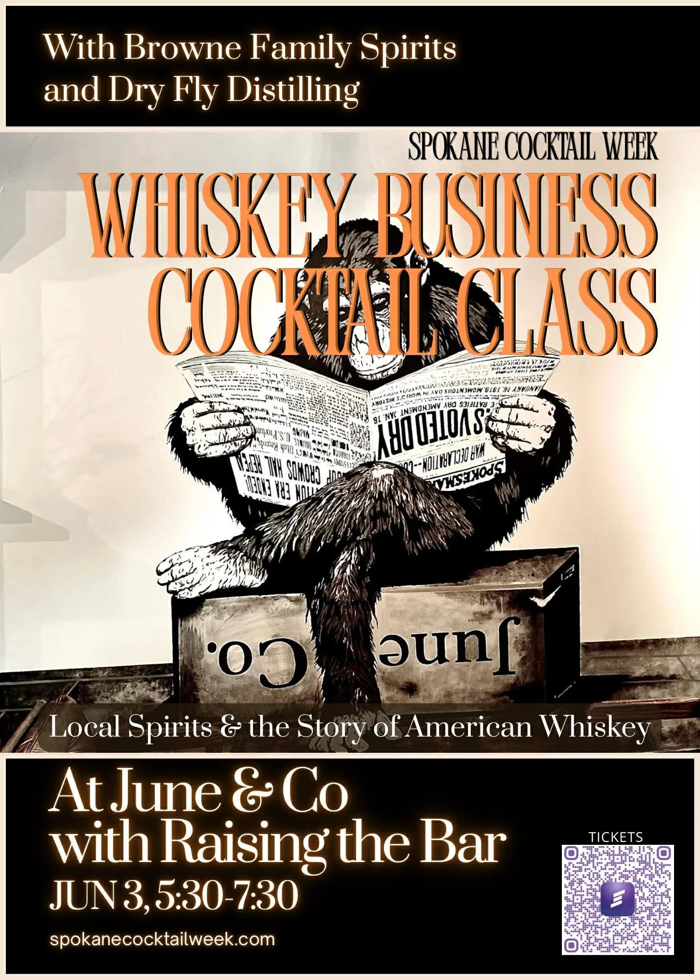 Whiskey Business: Local Spirits &amp; the Story of American Whiskey Cocktail Class with June &amp; Co. and Raising the Bar