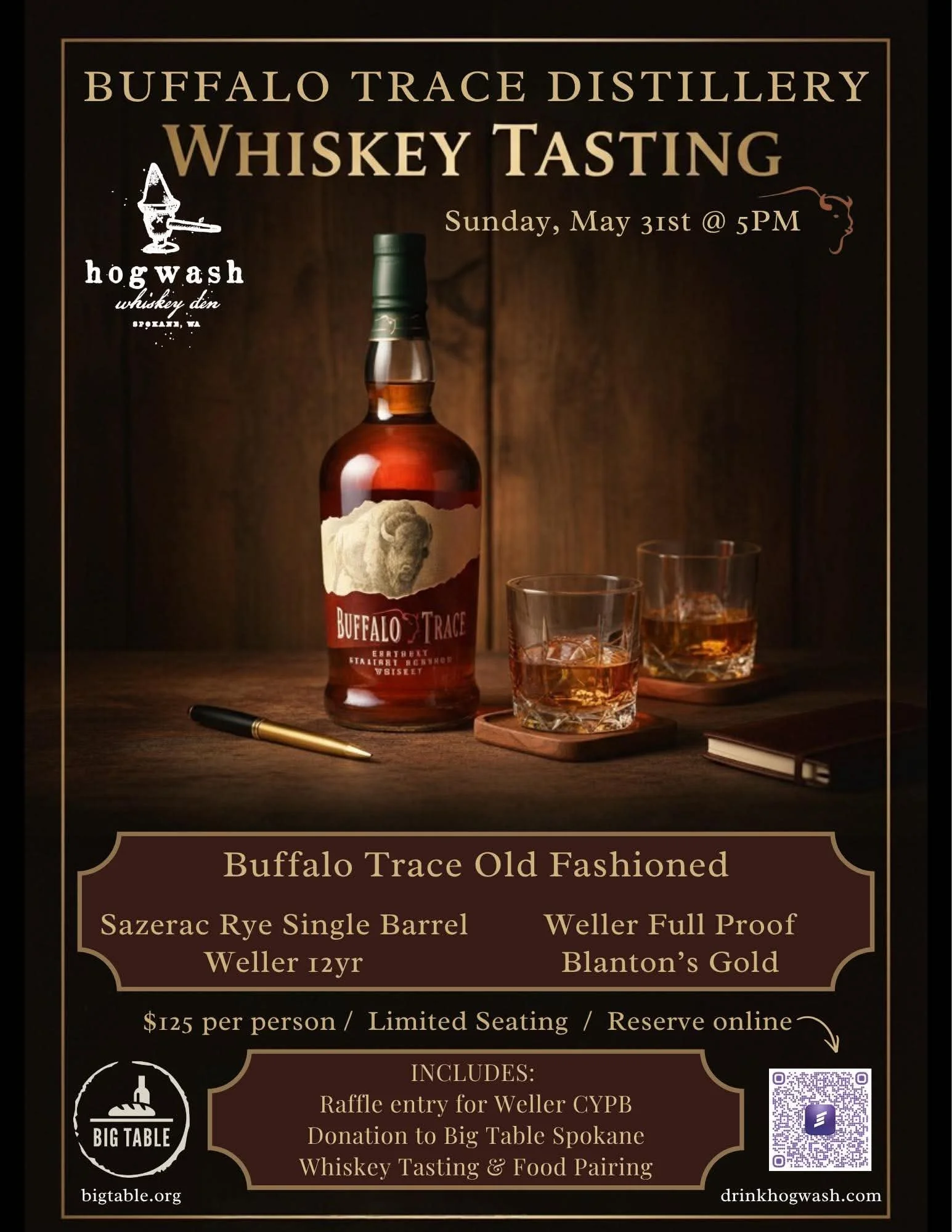 HOGWASH &amp; SAZERAC Big Table DINNER
