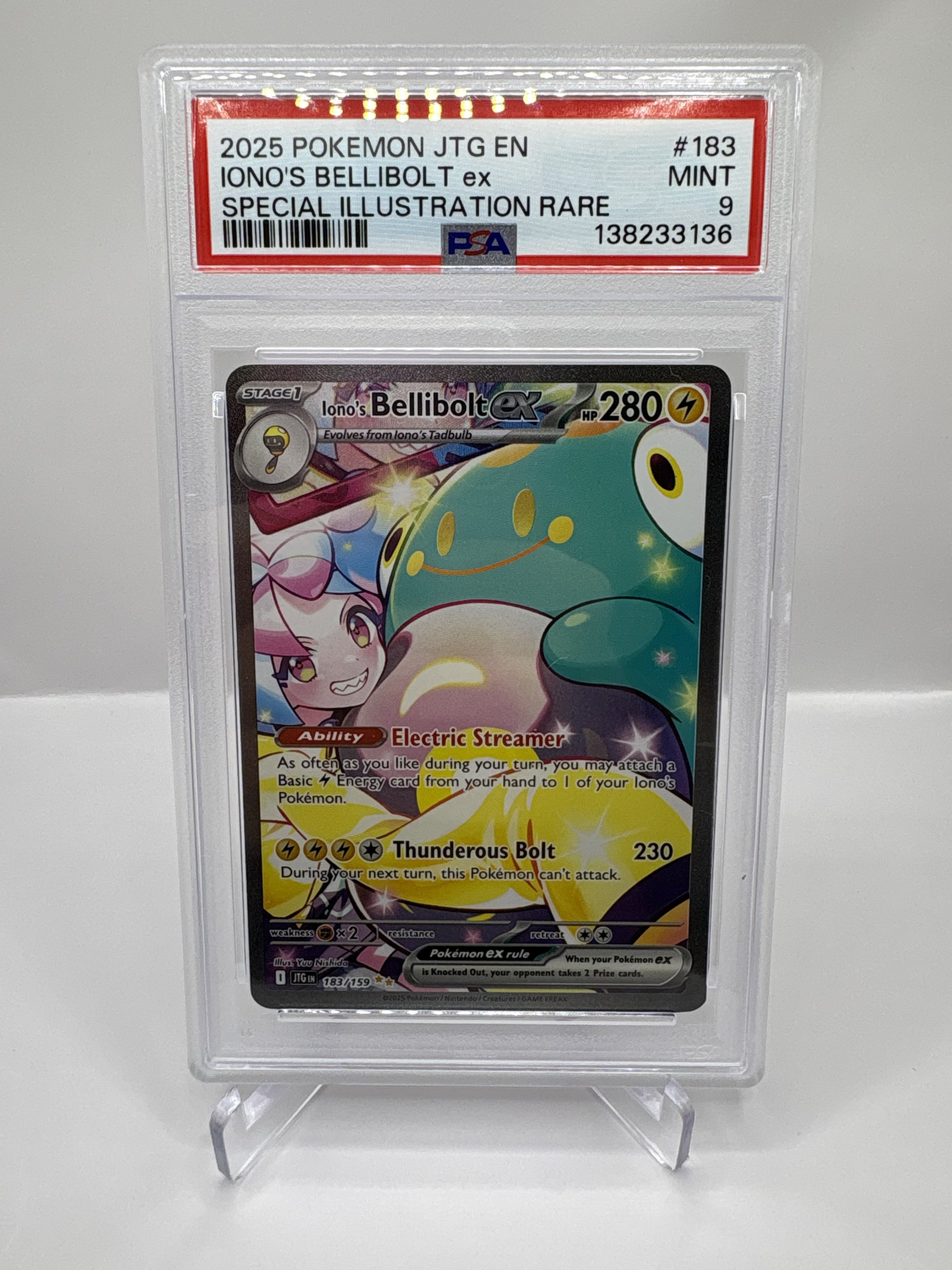 Iono's Bellibolt Ex #183 PSA 9