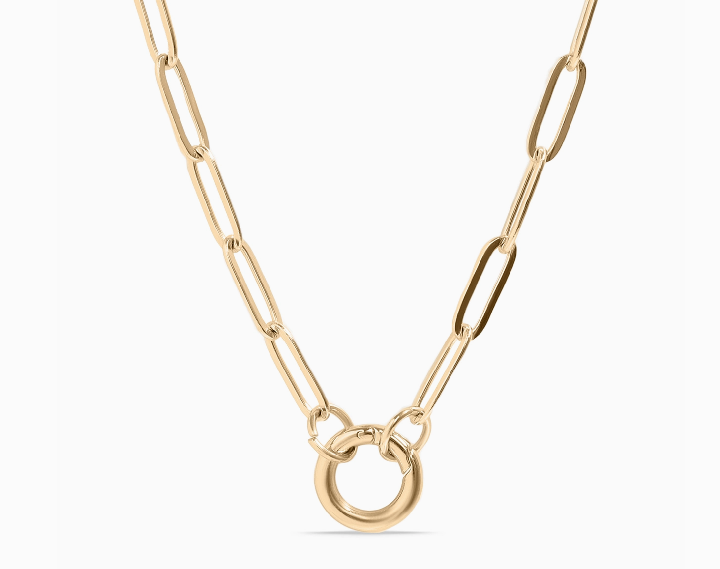 Gold paperclip chain
