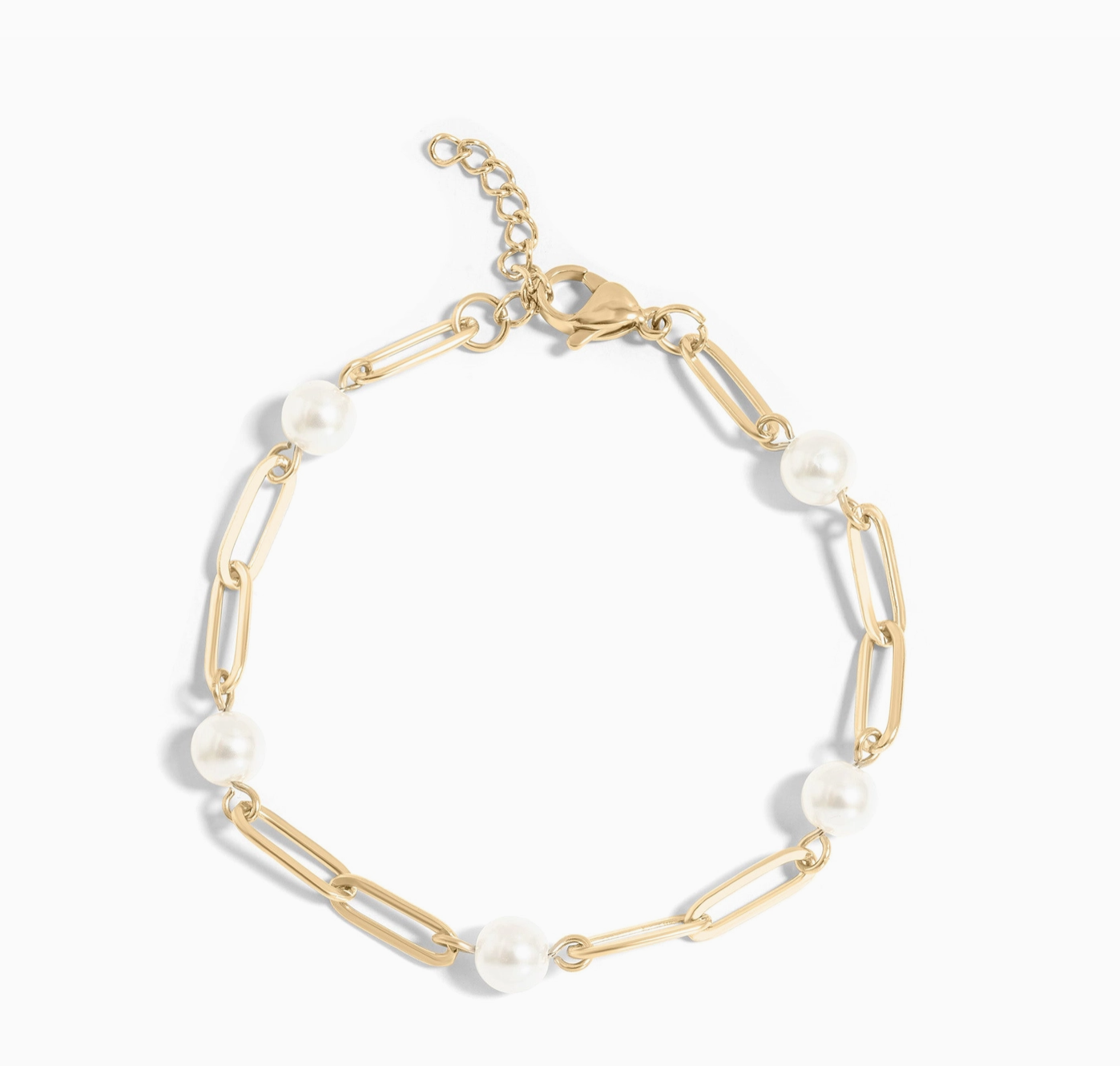 Gold pearl bracelet